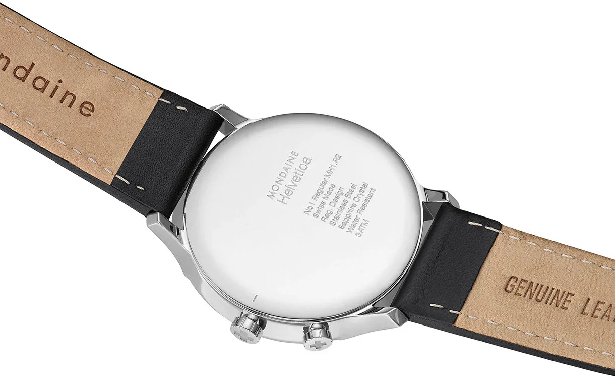Mondaine Watch Helvetica Regular Black - Image 2