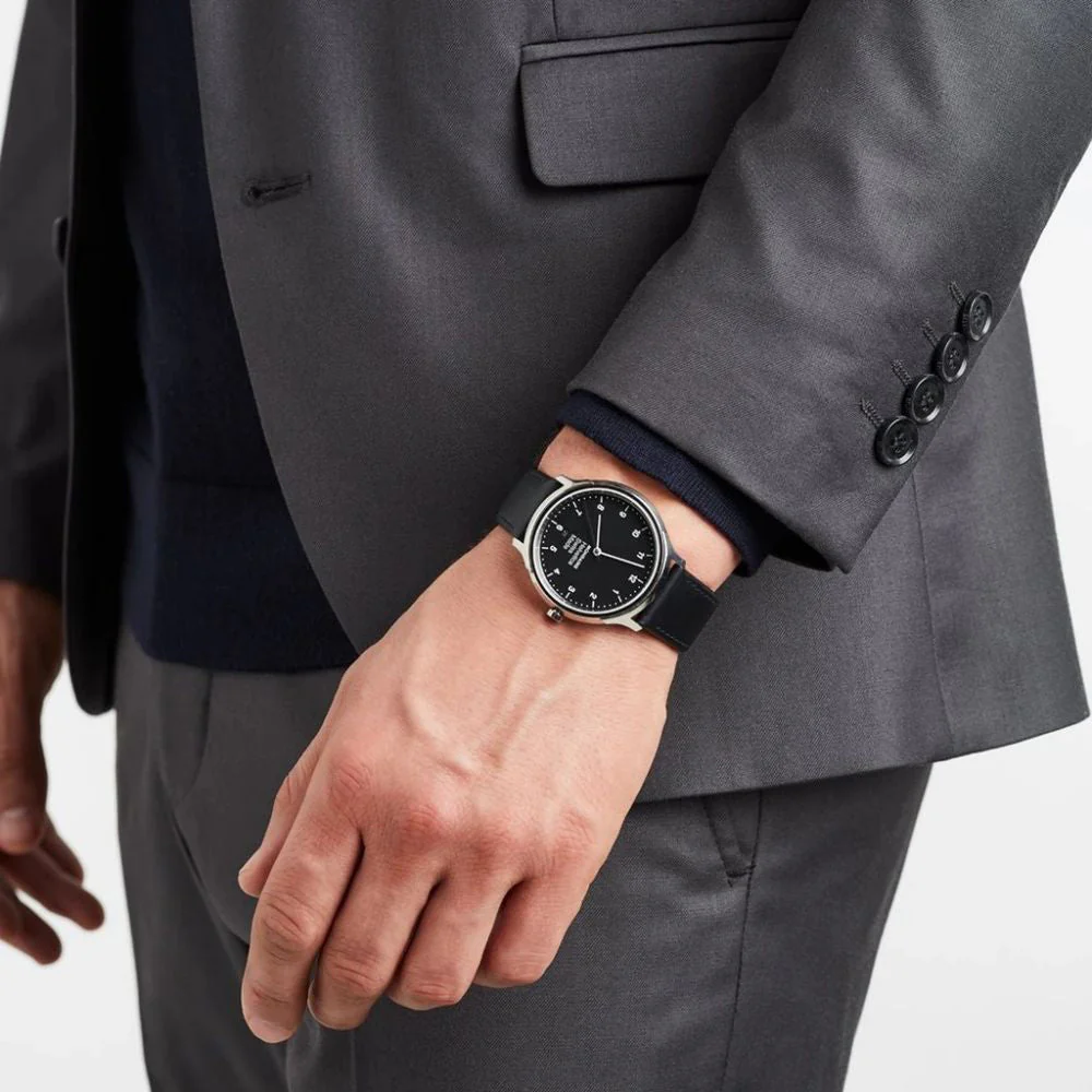 Mondaine Watch Helvetica No1 Regular Silver Black - Image 7