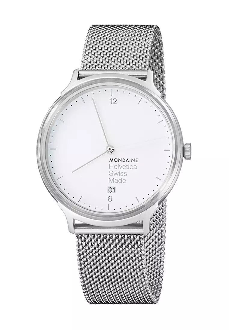 Mondaine Watch Helvetica No1 Light White - Image 2