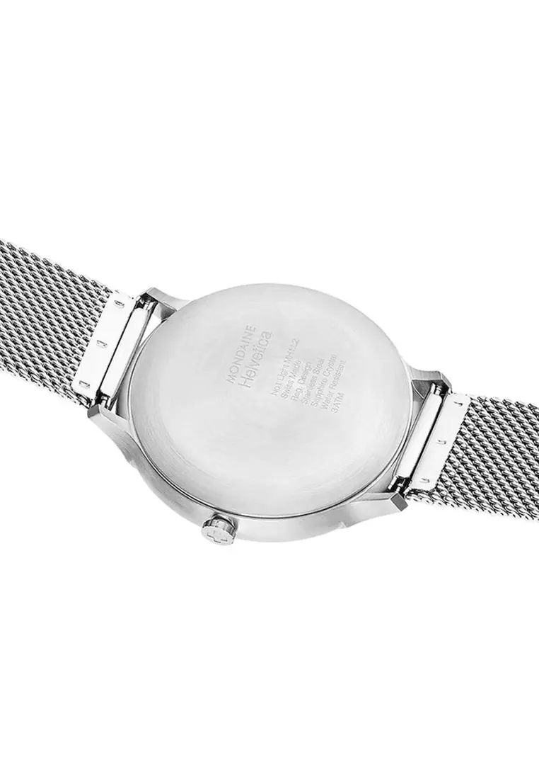 Mondaine Watch Helvetica No1 Light White - Image 3