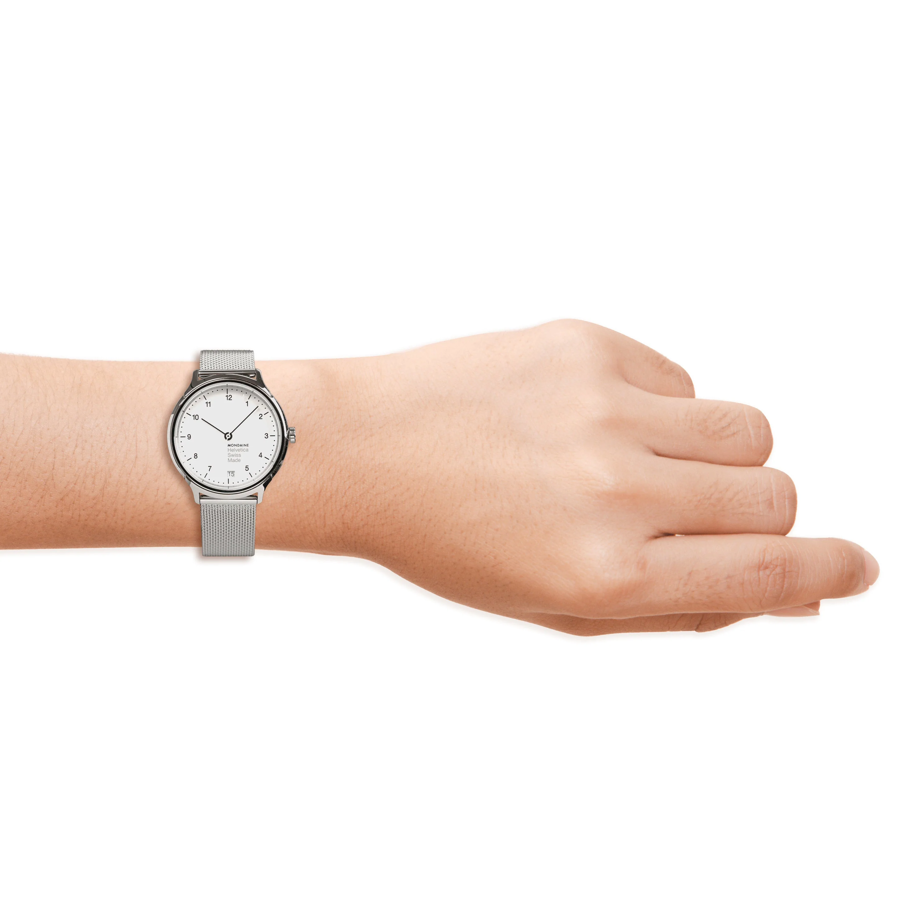 Mondaine Helvetica No1 Regular Ladies' White Watch - Image 2