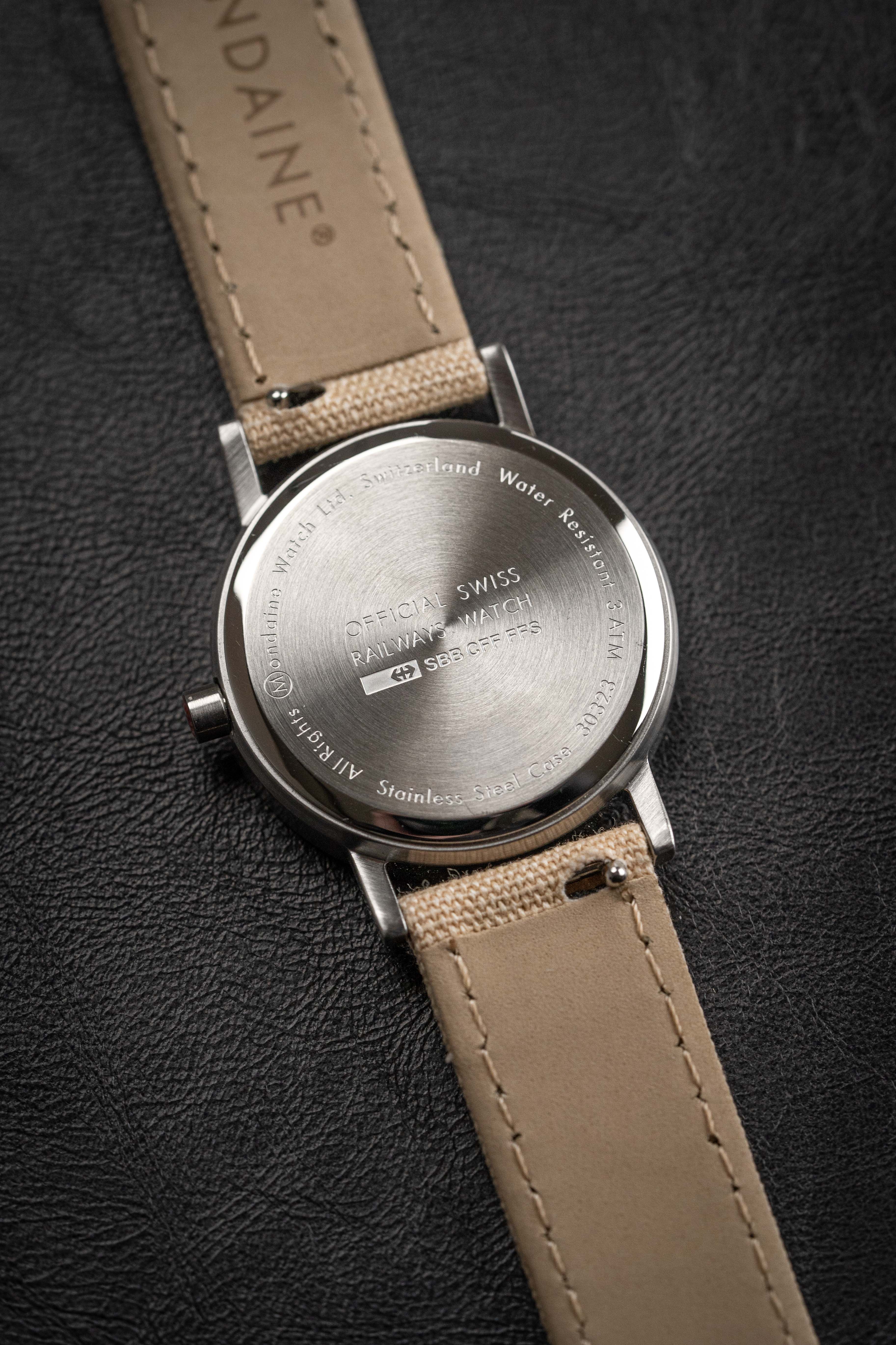 Mondaine Ladies Watch Classic White Beige - Image 3