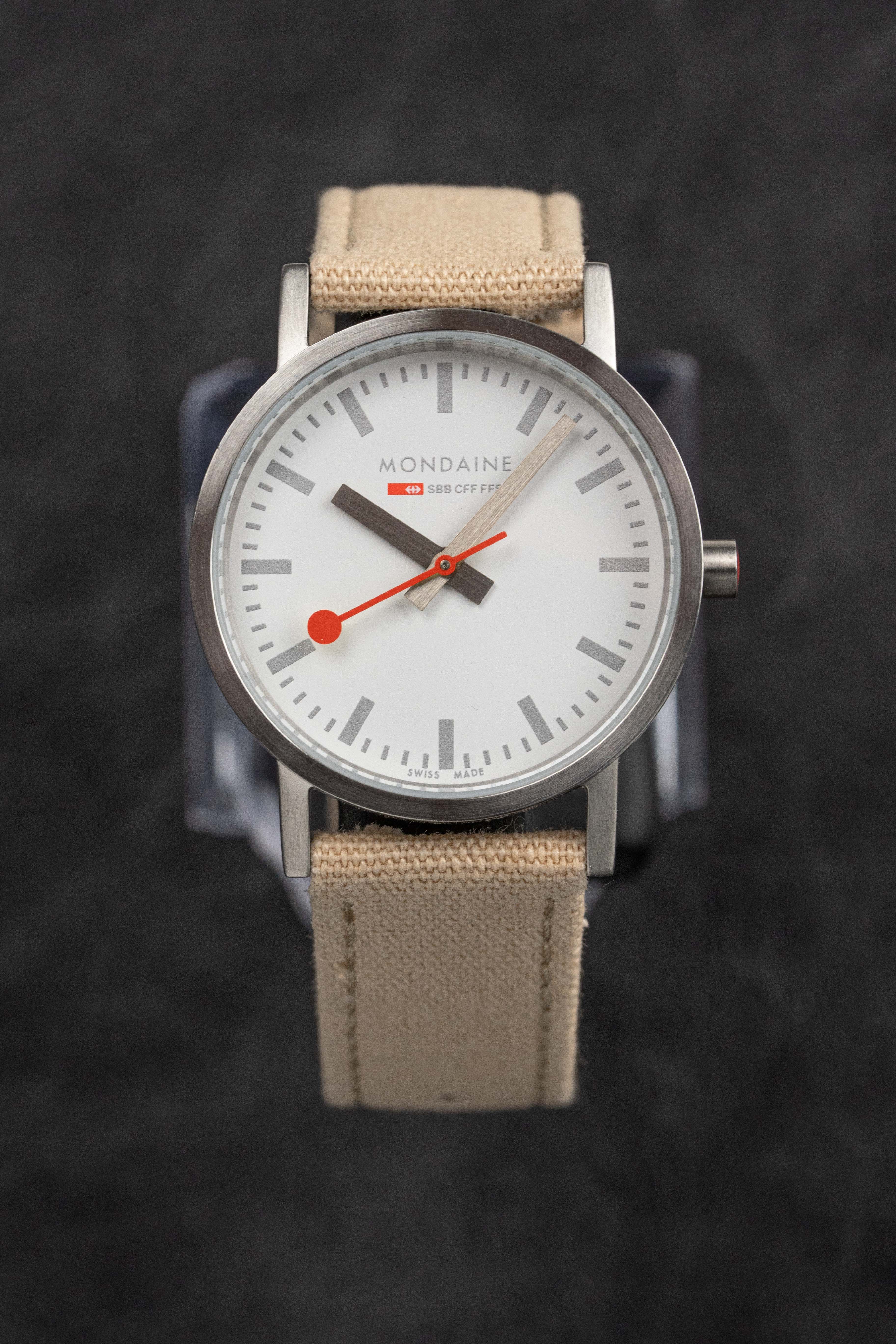 Mondaine Ladies Watch Classic White Beige - Image 9