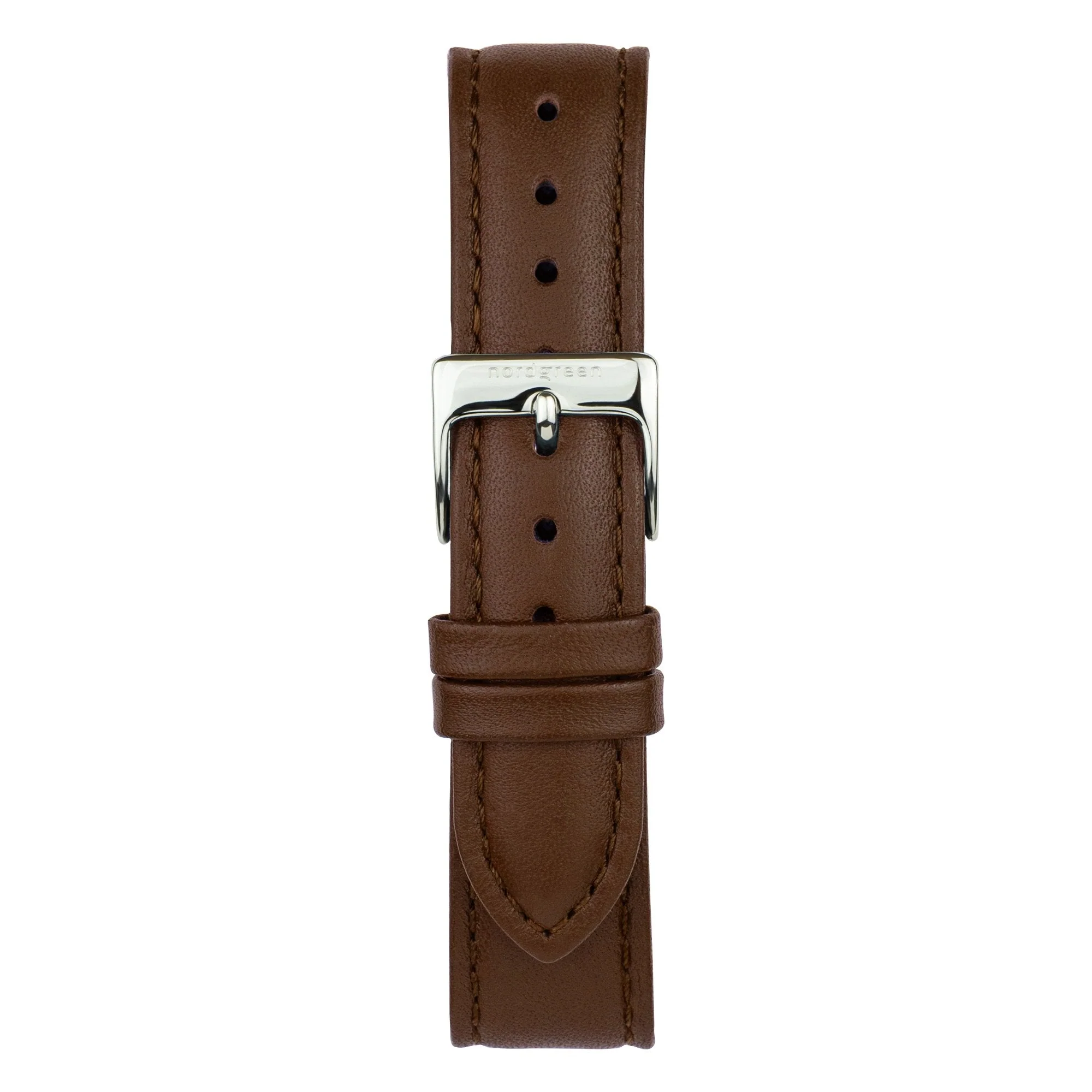 Nordgreen Native Brown Leather 36mm Silver Case Watch - Image 2