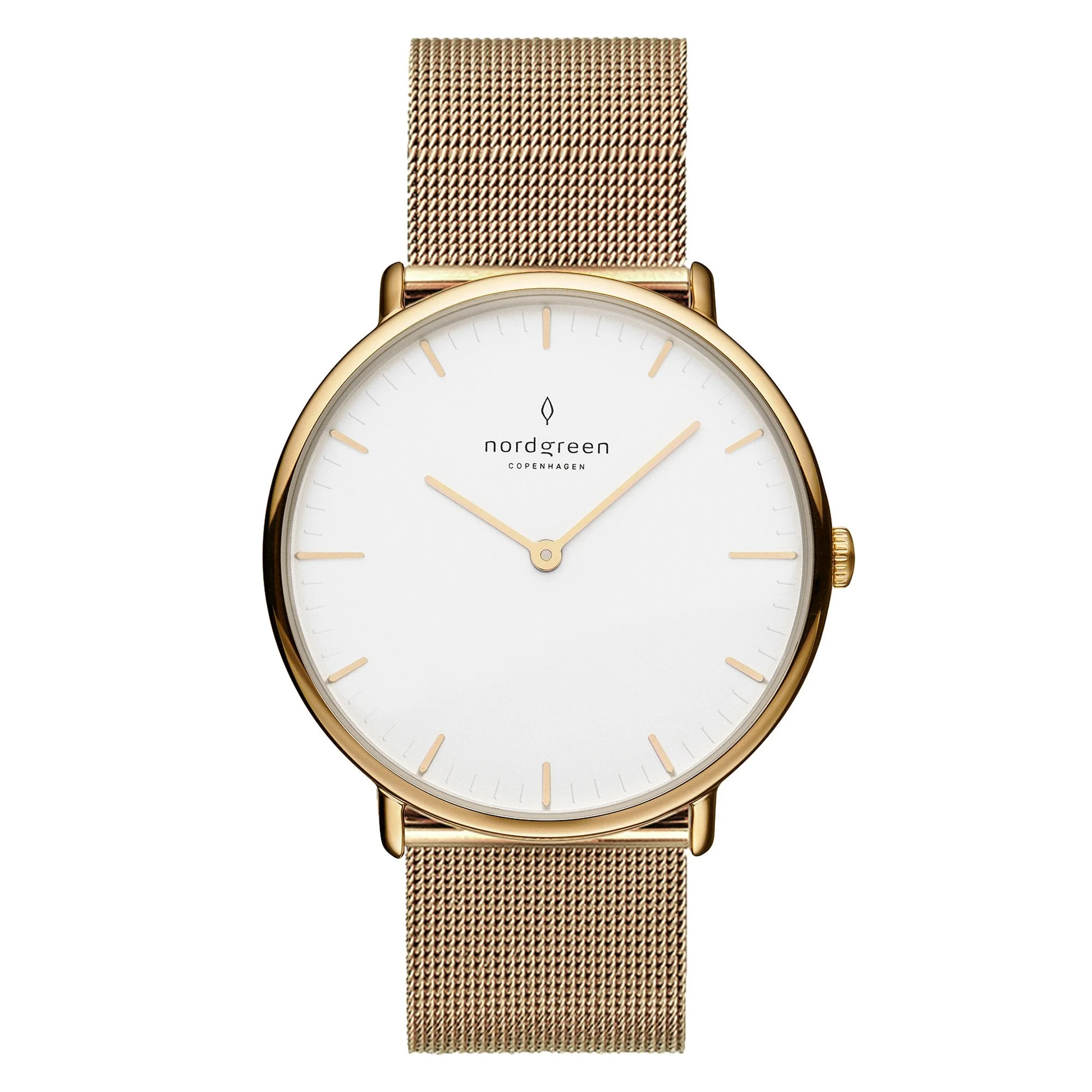 Nordgreen Native Gold Mesh 32mm Gold Case Watch