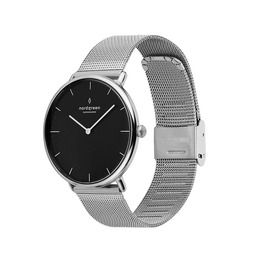 Nordgreen Native Silver Mesh 32mm Silver Case Watch - Image 4