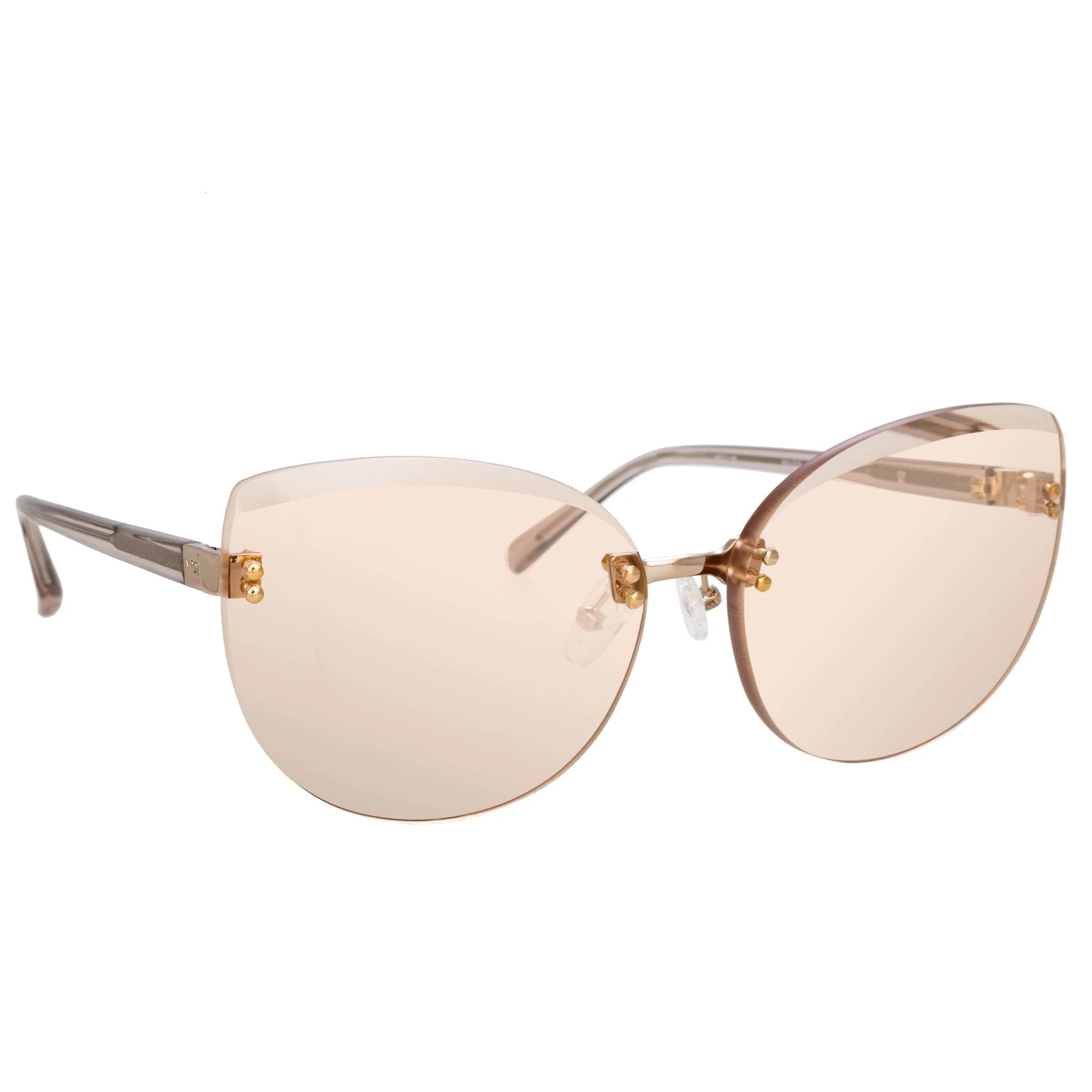 NO 21 Ladies Sunglasses Cat Eye Rose Gold and Peach - Image 3