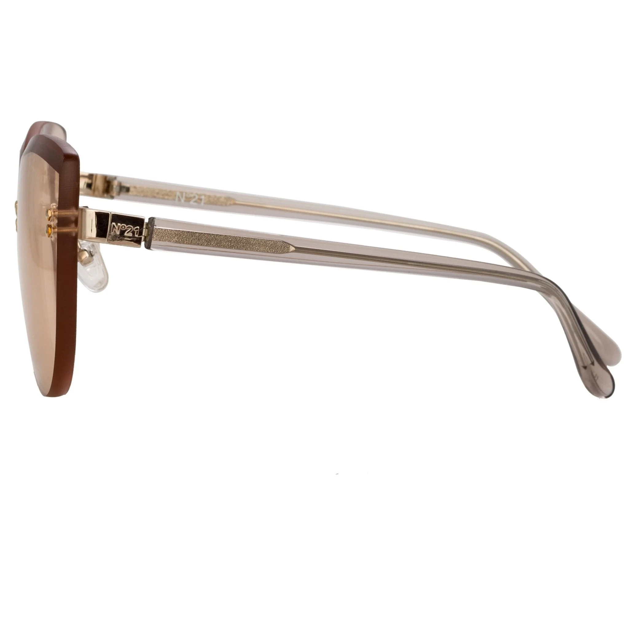 NO 21 Ladies Sunglasses Cat Eye Rose Gold and Peach - Image 4
