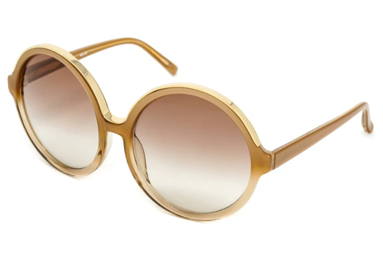 No. 21 Sunglasses Round Gold Brown