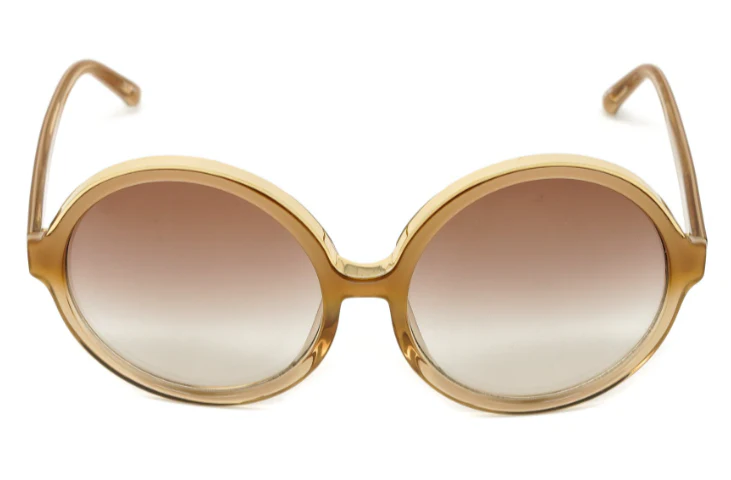 No. 21 Sunglasses Round Gold Brown - Image 2
