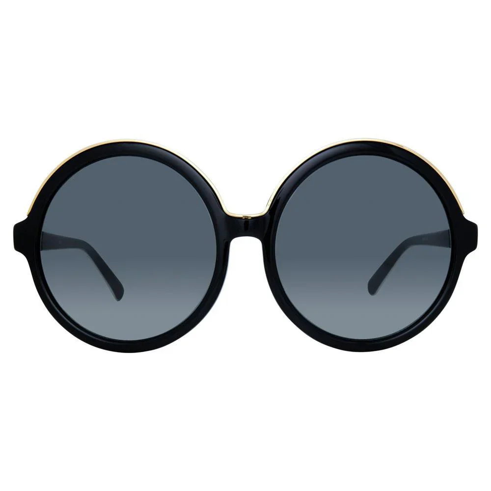 No. 21 Women's Sunglasses Round Black Gold