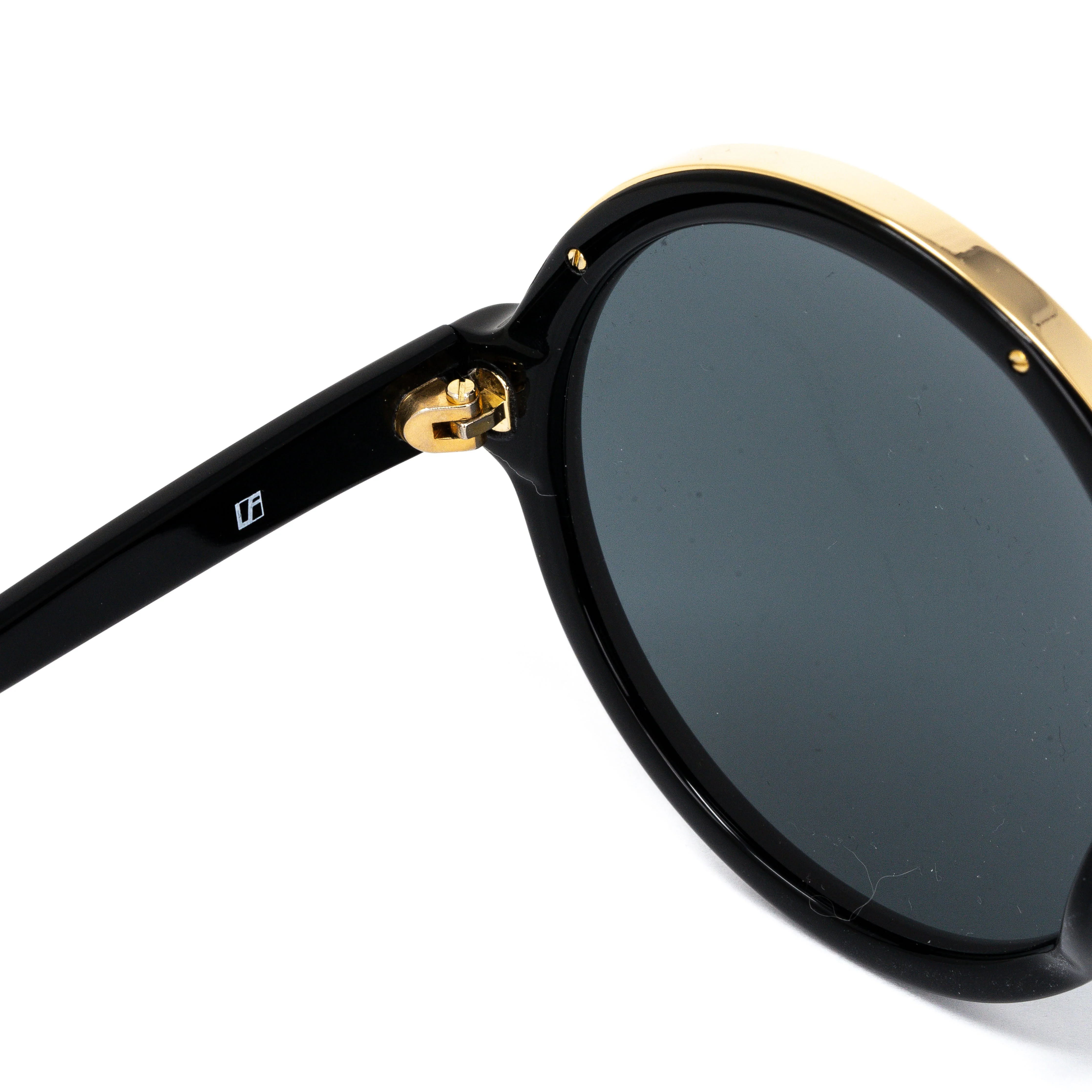 No. 21 Women's Sunglasses Round Black Gold - Image 8