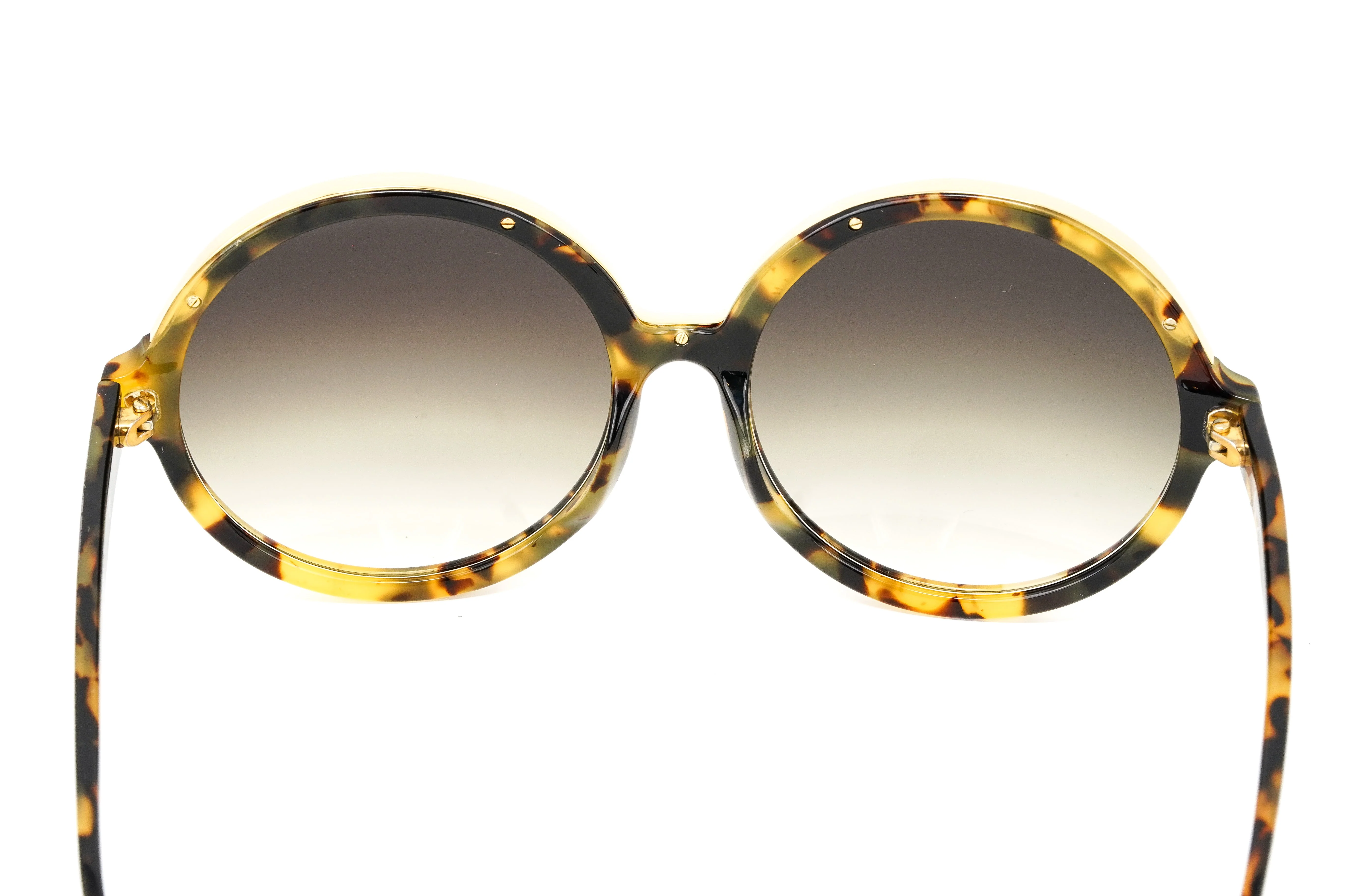 No. 21 Women's Sunglasses Round Yellow Shell Tortoise - Image 5