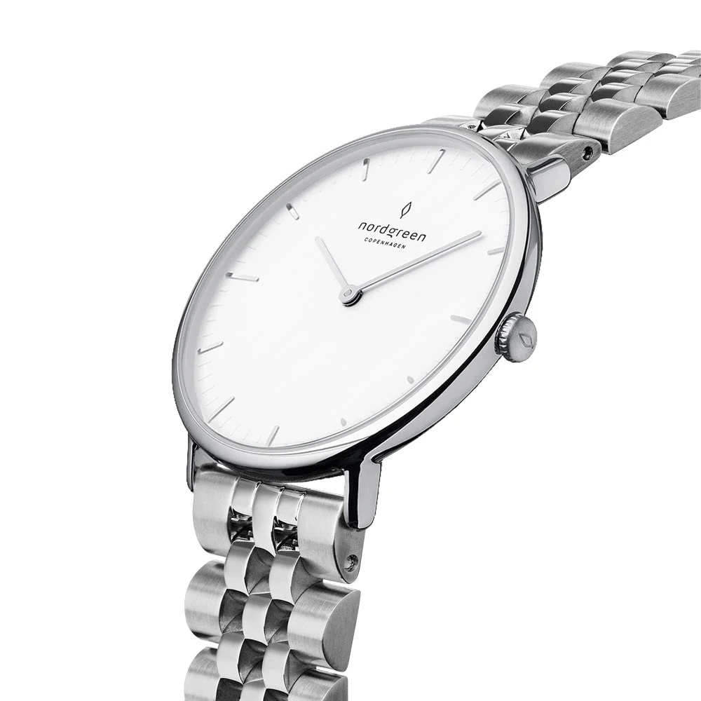 Nordgreen Native Silver Stainless Stee 40mm Silver Case Watch - Image 2