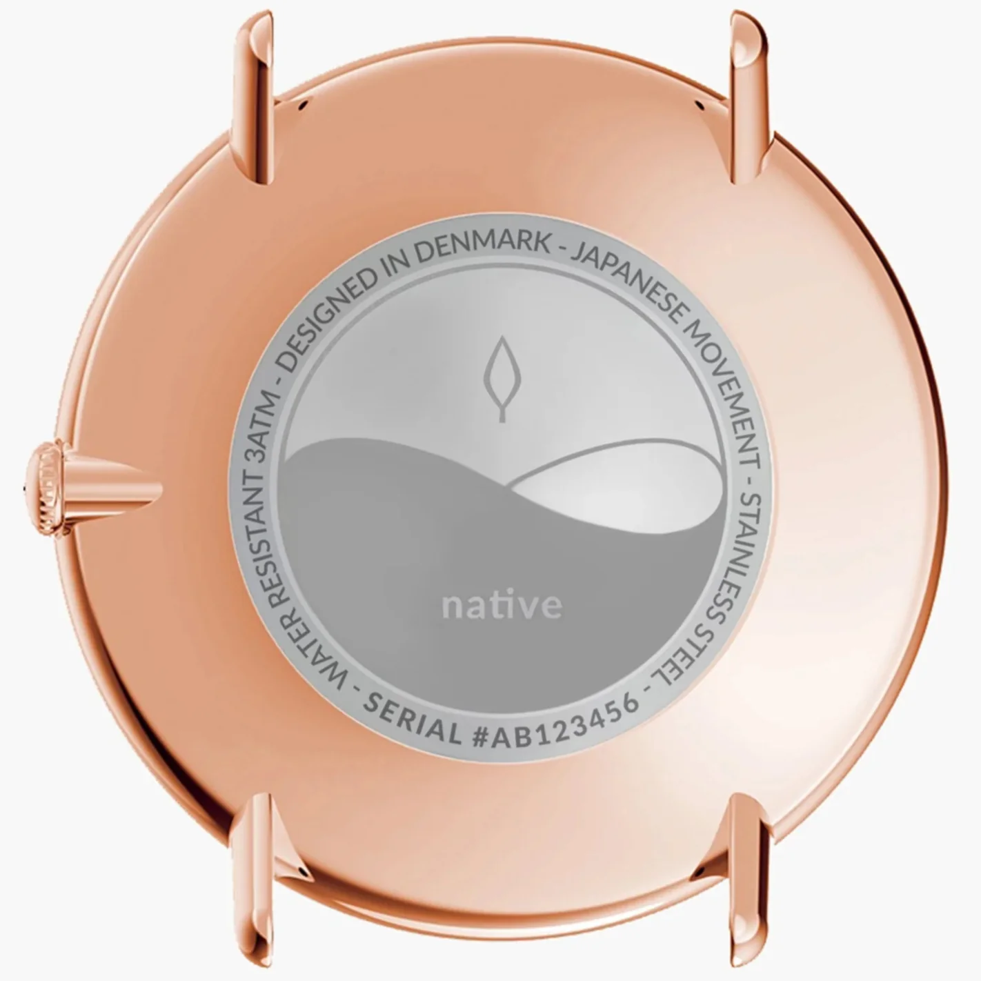 Nordgreen Native Rose Gold Mesh 28mm Rose Gold Case Watch - Image 5