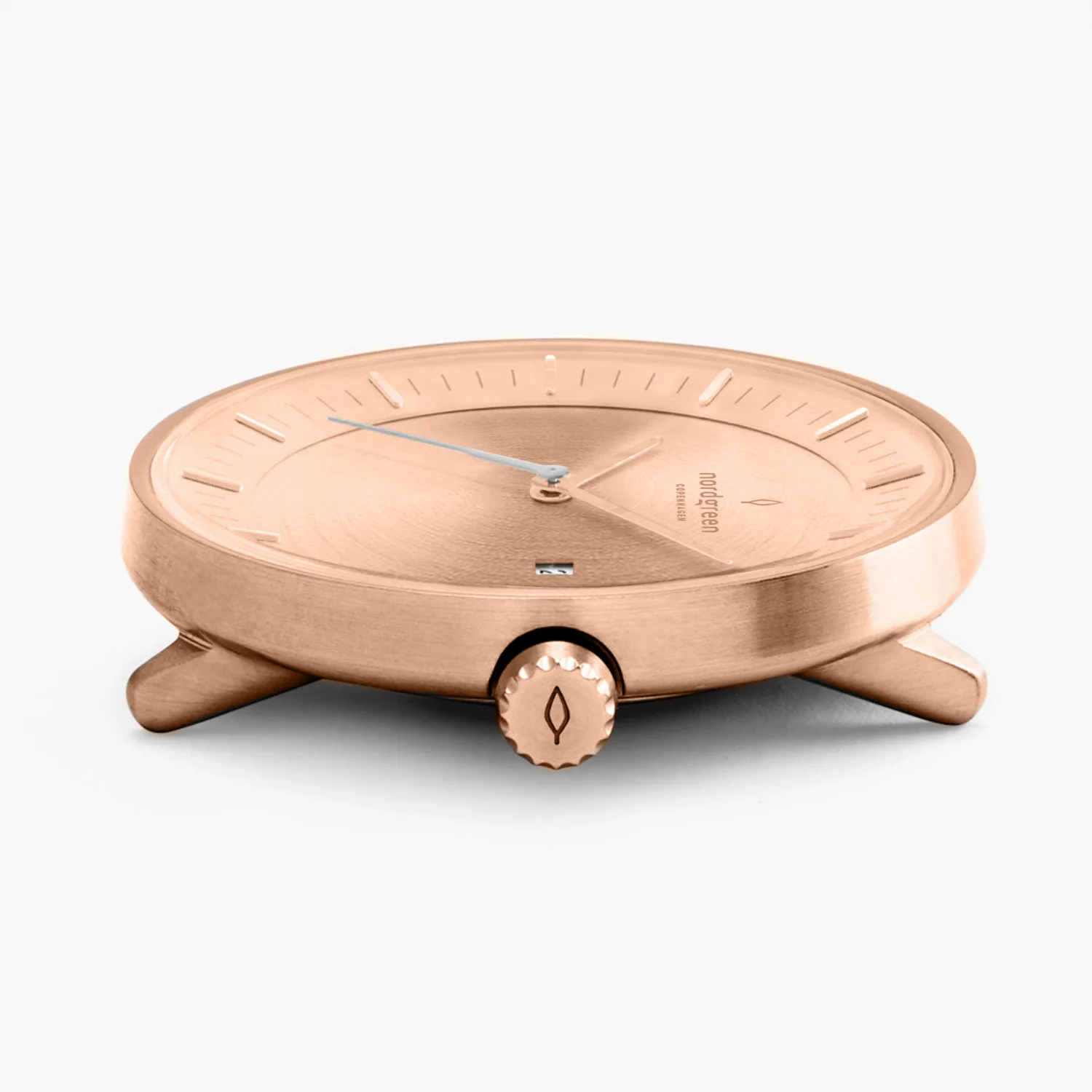 Nordgreen Philosopher Rose Gold Mesh 36mm Rose Gold Brushed Metal Dial Watch - Image 3