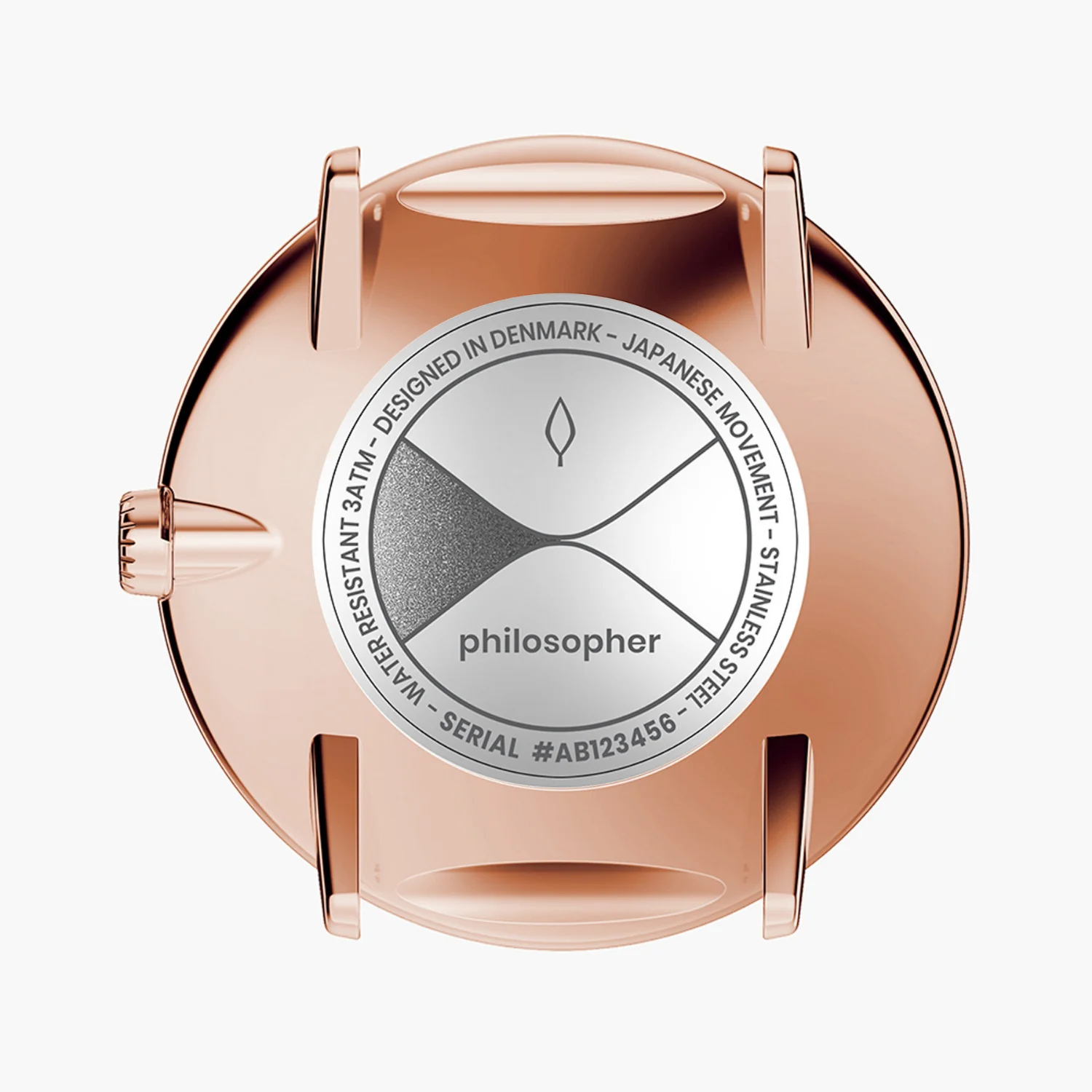Nordgreen Philosopher Rose Gold Mesh 36mm Rose Gold Brushed Metal Dial Watch - Image 4