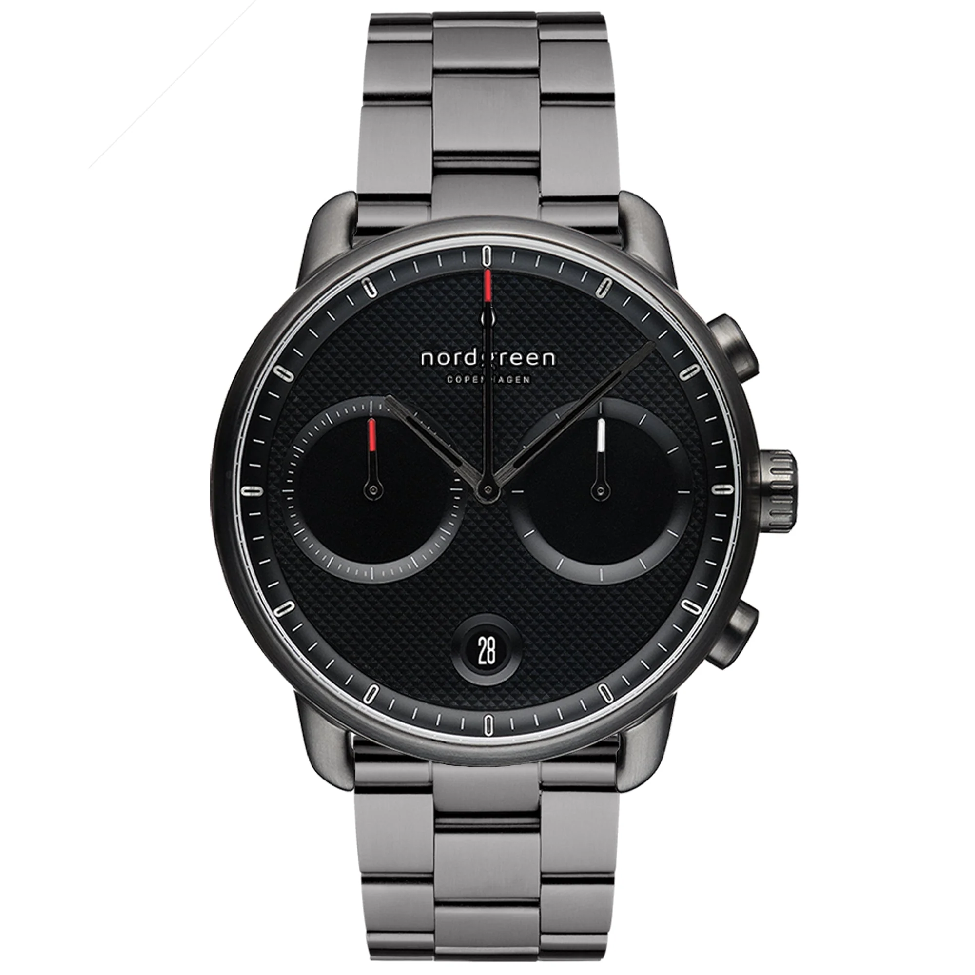 Nordgreen Pioneer Gun metal Stainless Steel 42mm Black Case Watch