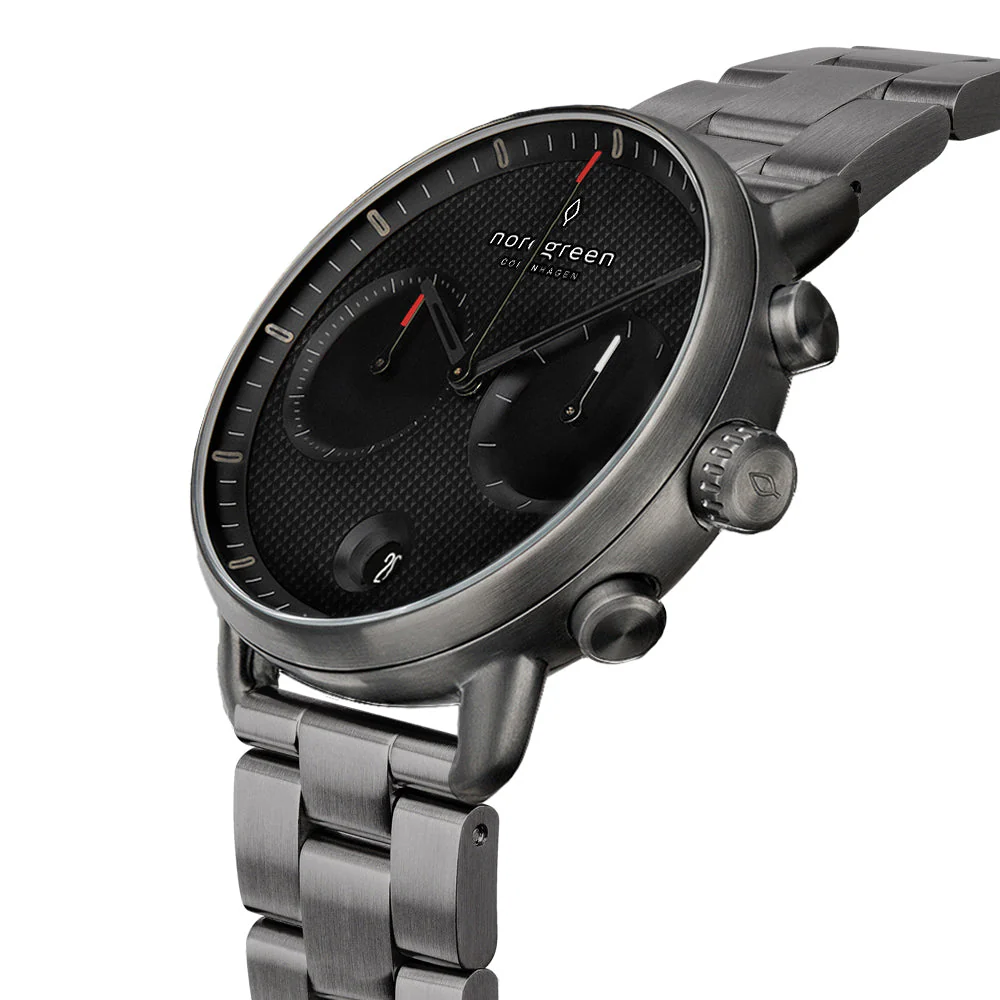 Nordgreen Pioneer Gun metal Stainless Steel 42mm Black Case Watch - Image 3