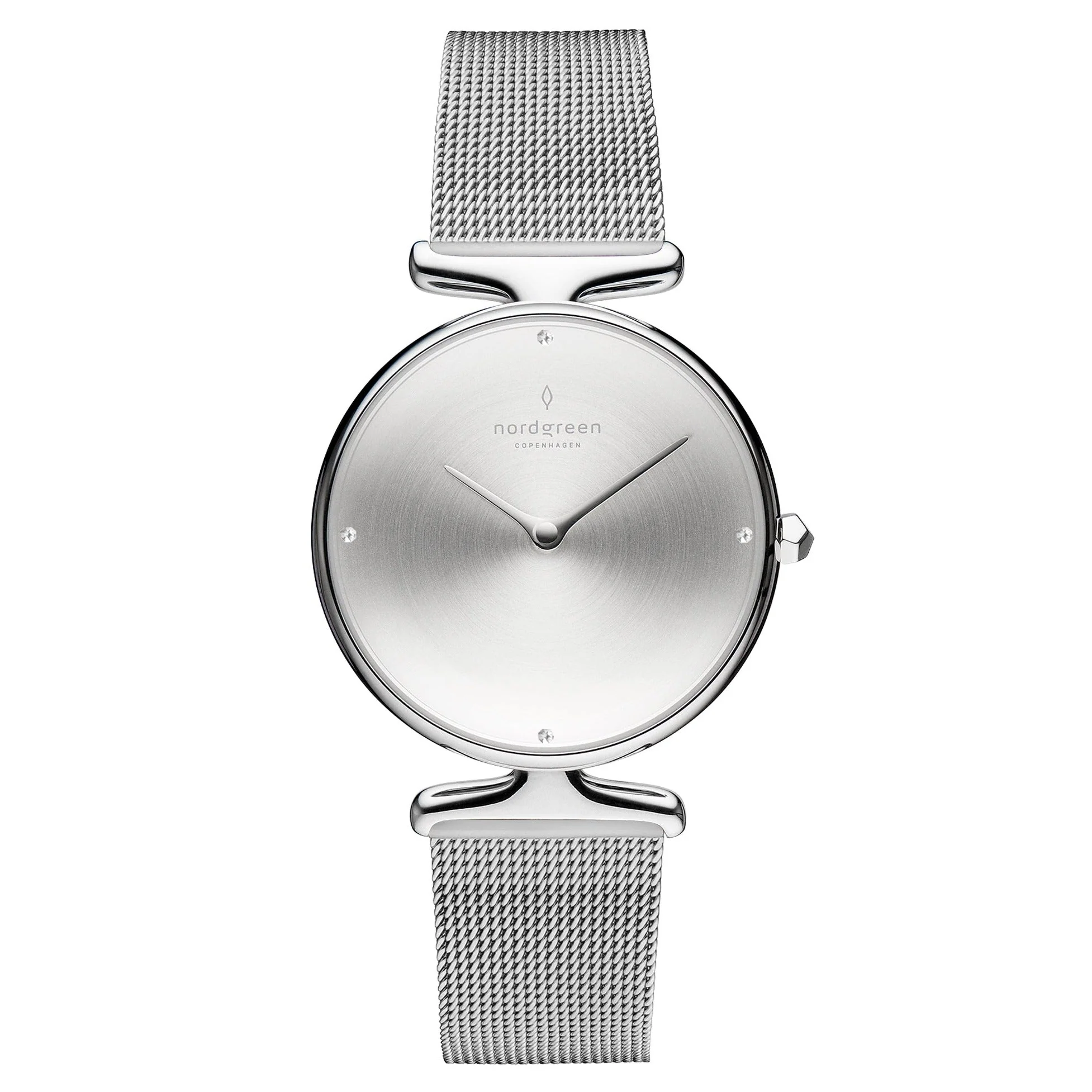 Nordgreen Unika Silver Mesh 28mm Silver Case Watch