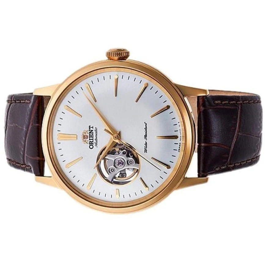 Orient Bambino Open Heart Men's Brown Watch - Image 2