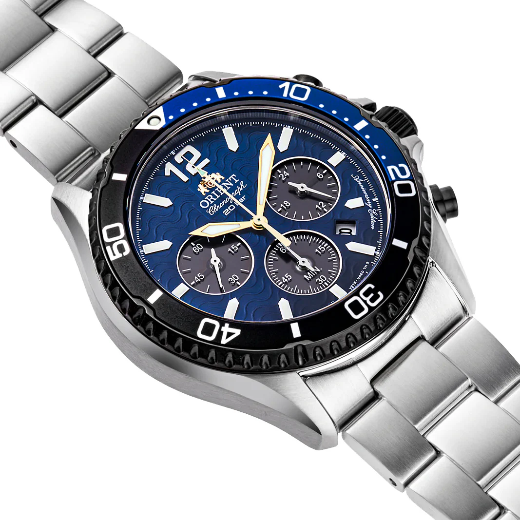 Orient Mako Solar 20th Anniversary Men's Blue Watch - Image 3