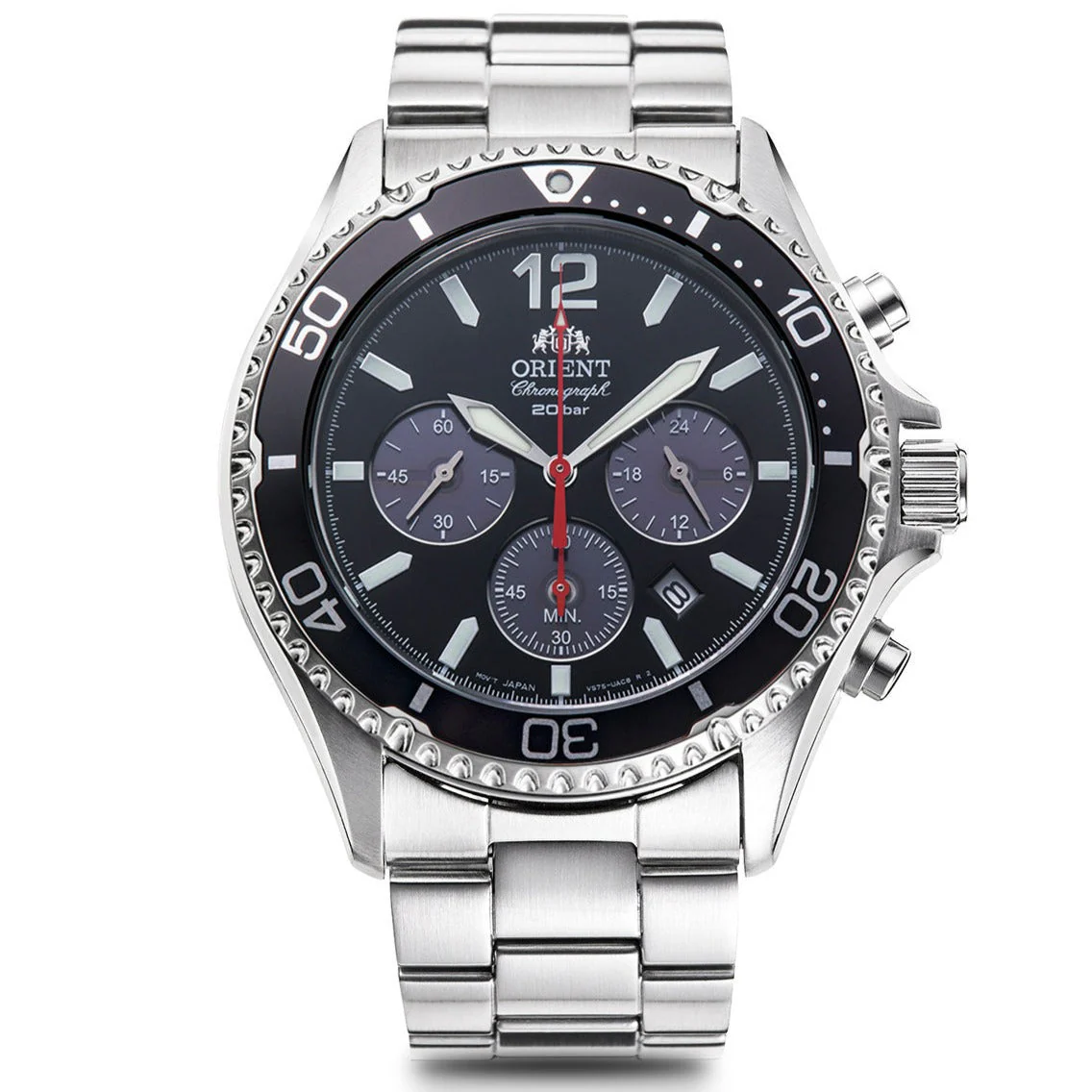 Orient Mako Solar Men's Silver Watch