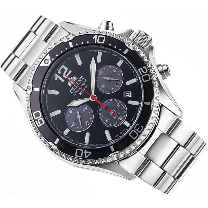 Orient Mako Solar Men's Silver Watch - Image 2