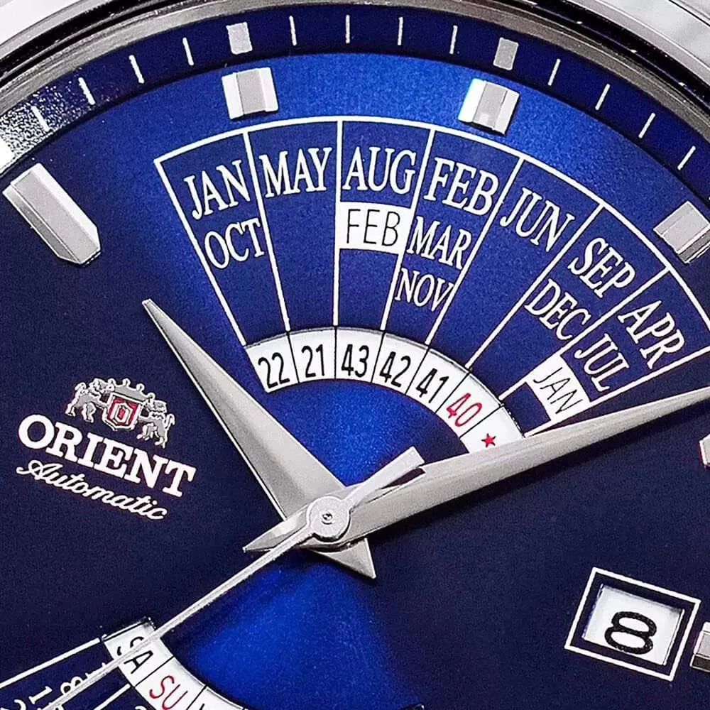 Orient Multi-Year Calendar Men's Blue Watch - Image 5