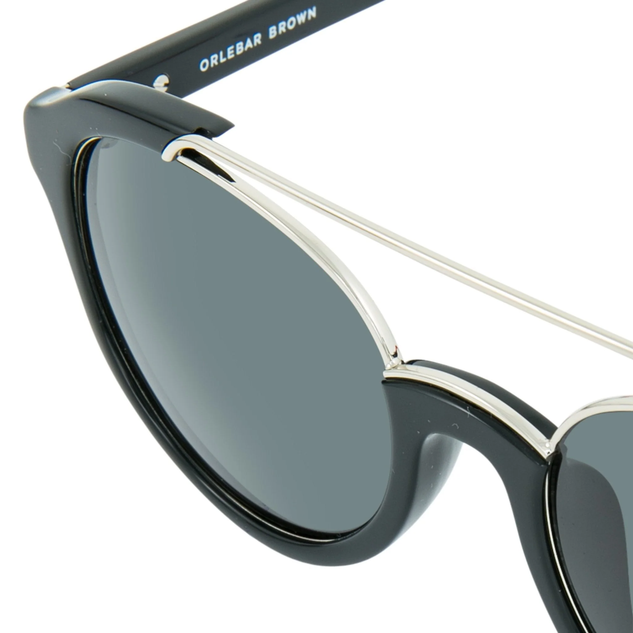 Orlebar Brown Sunglasses Round Red Black and Grey - Image 2