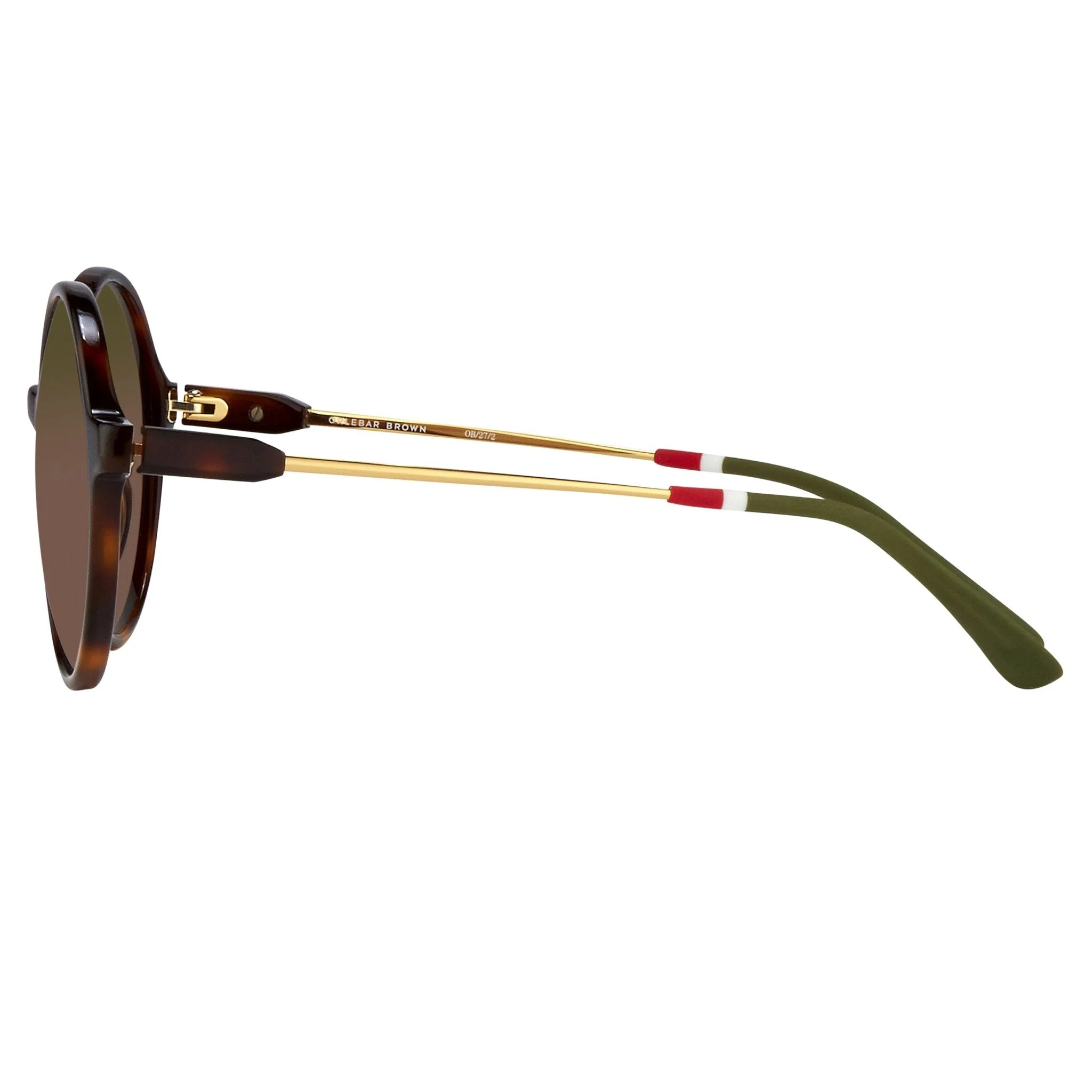 Orlebar Brown Sunglasses Round Tortoise Shell and Brown - Image 4