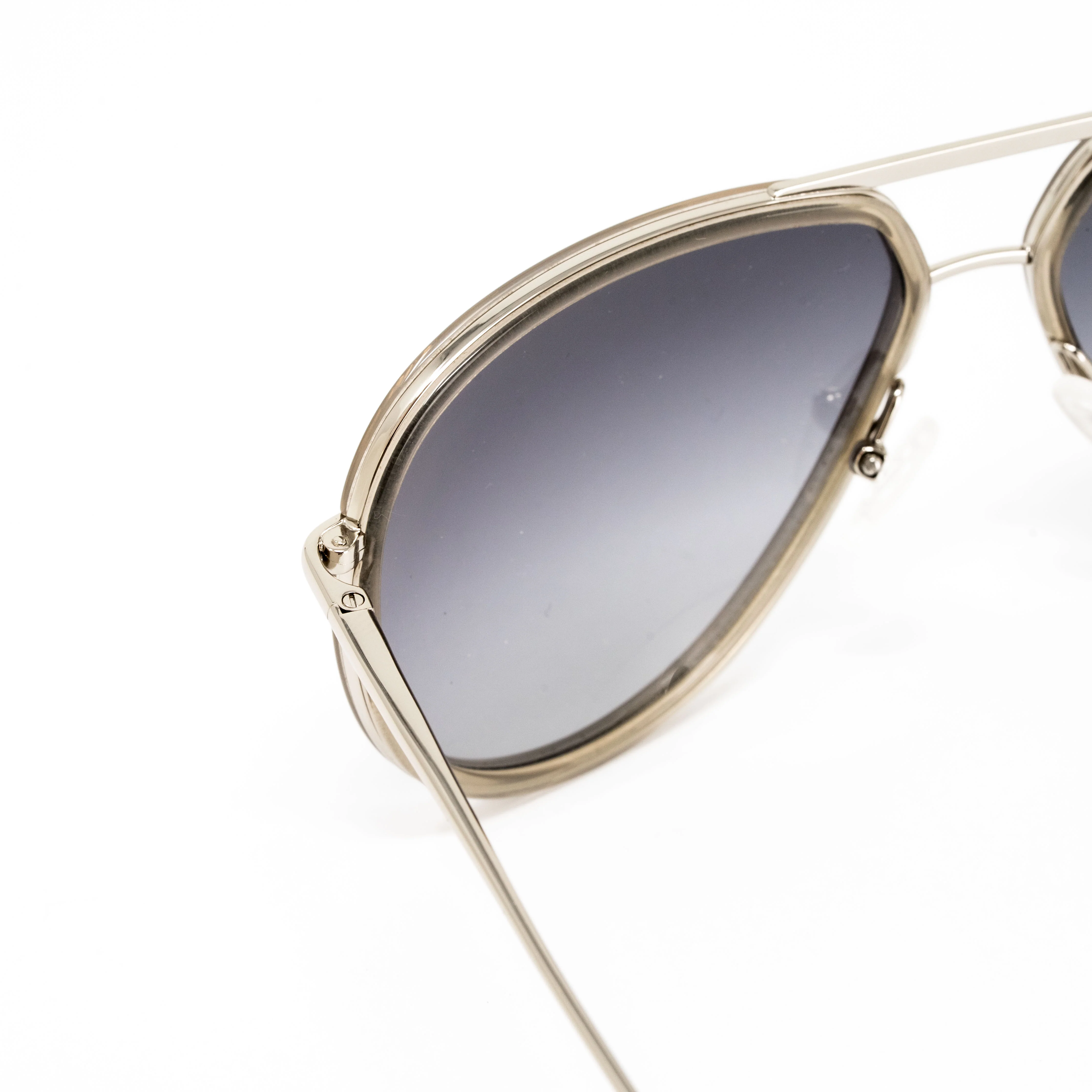 Orlebar Brown x Linda Farrow Grey Sunglasses - Image 4