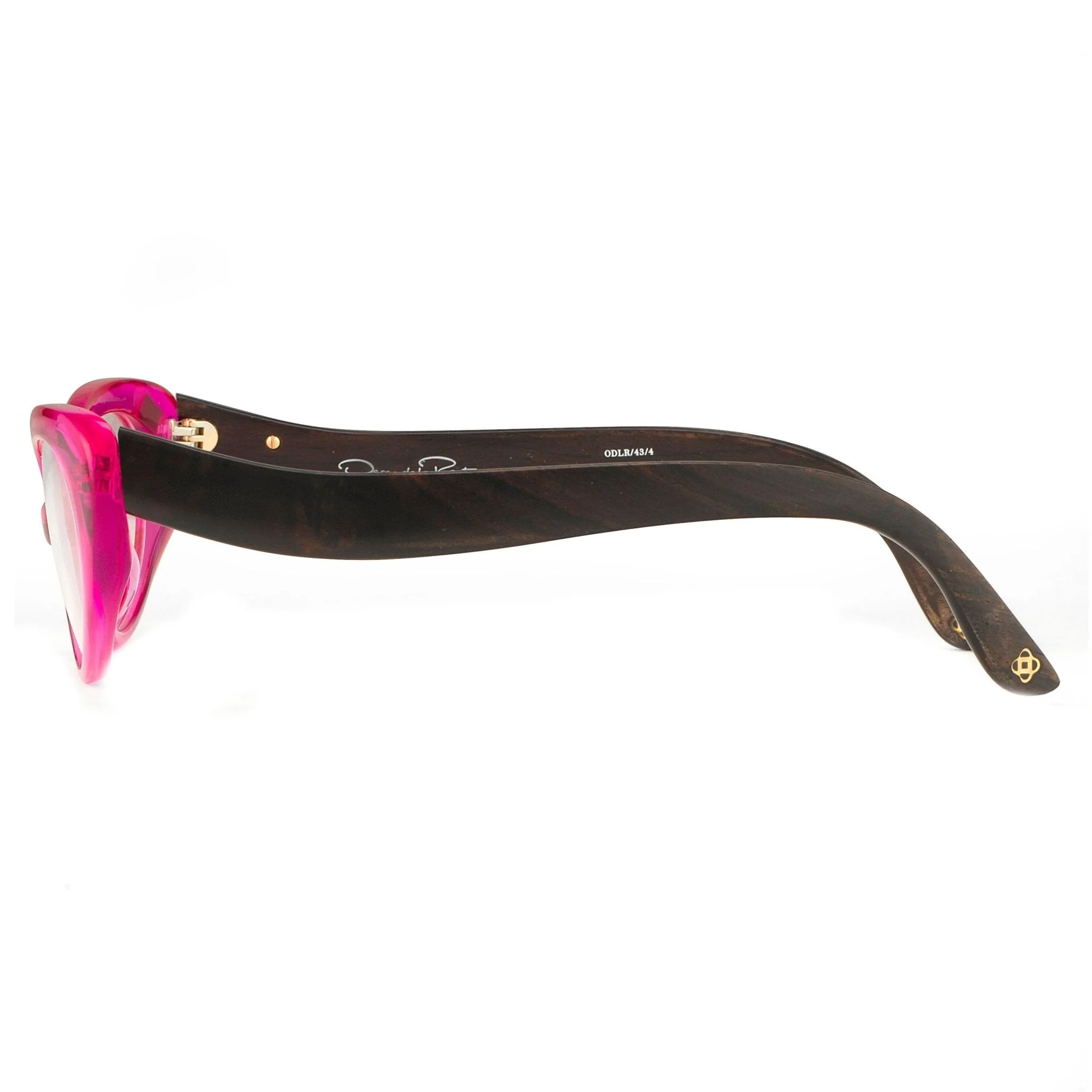 Oscar De La Renta Eyeglasses Cat Eye Pink and Clear - Image 4