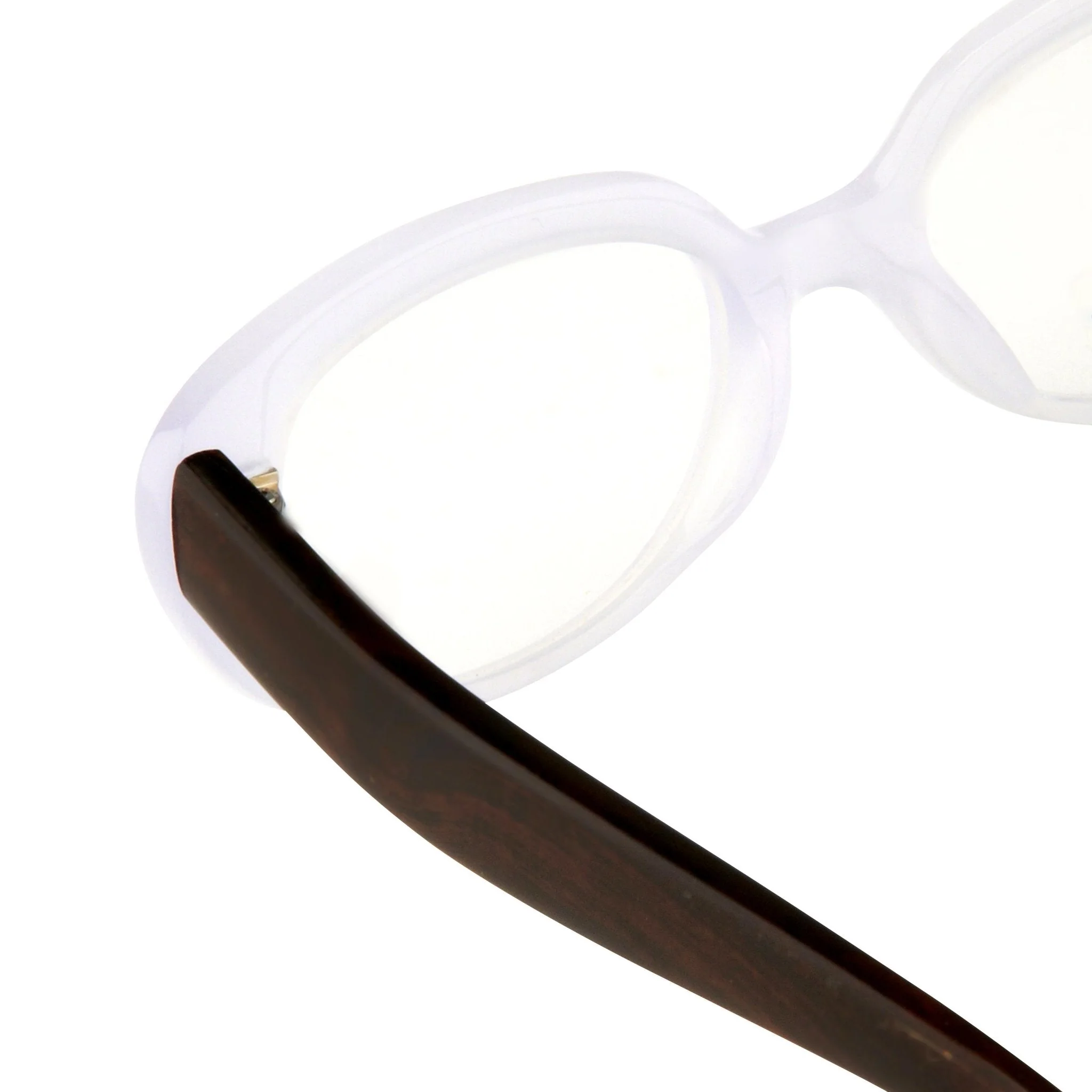 Oscar De La Renta Eyeglasses Sandalwood Cat Eye Ivory and Clear - Image 2
