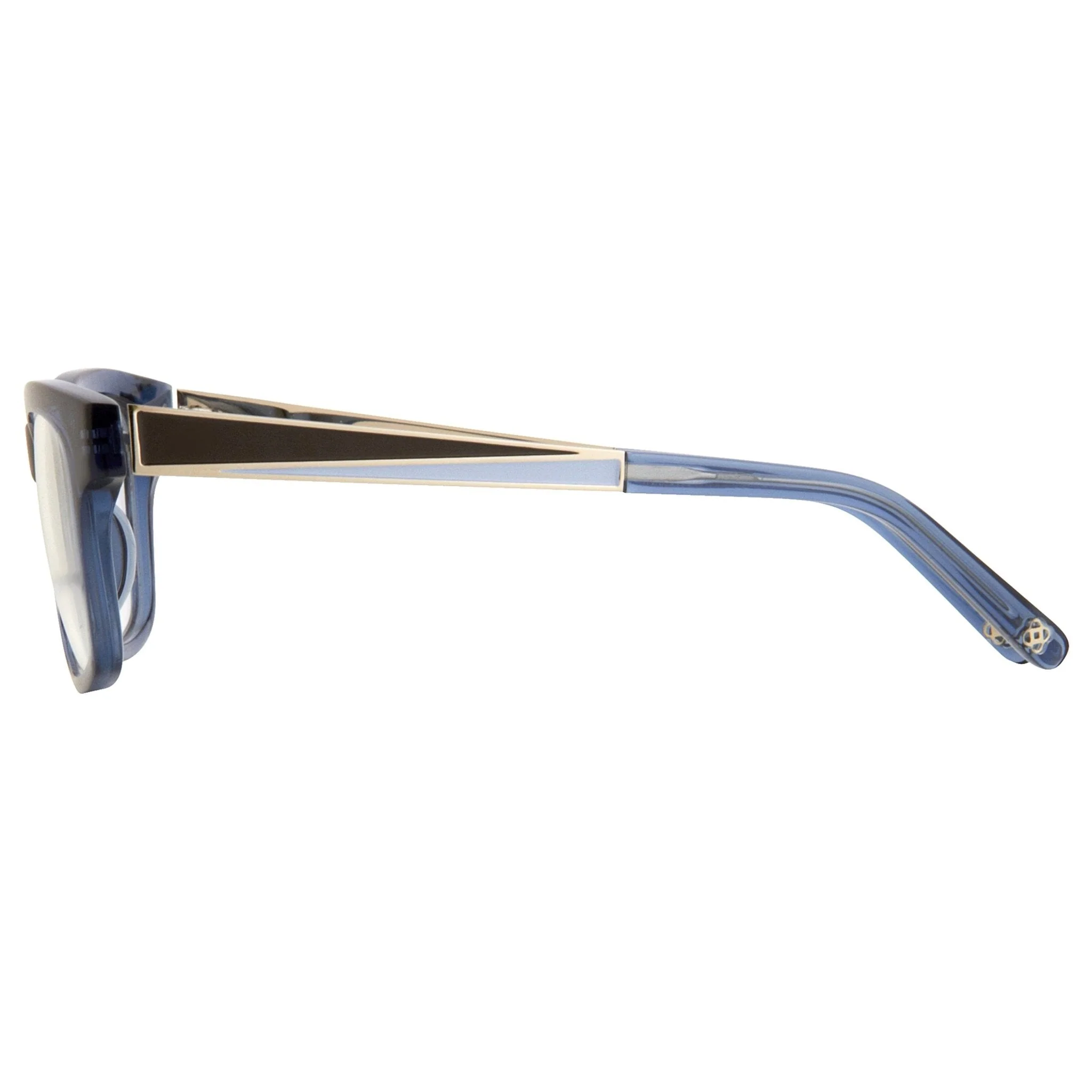 Oscar De La Renta Eyeglasses D-Frame Blue and Clear - Image 4