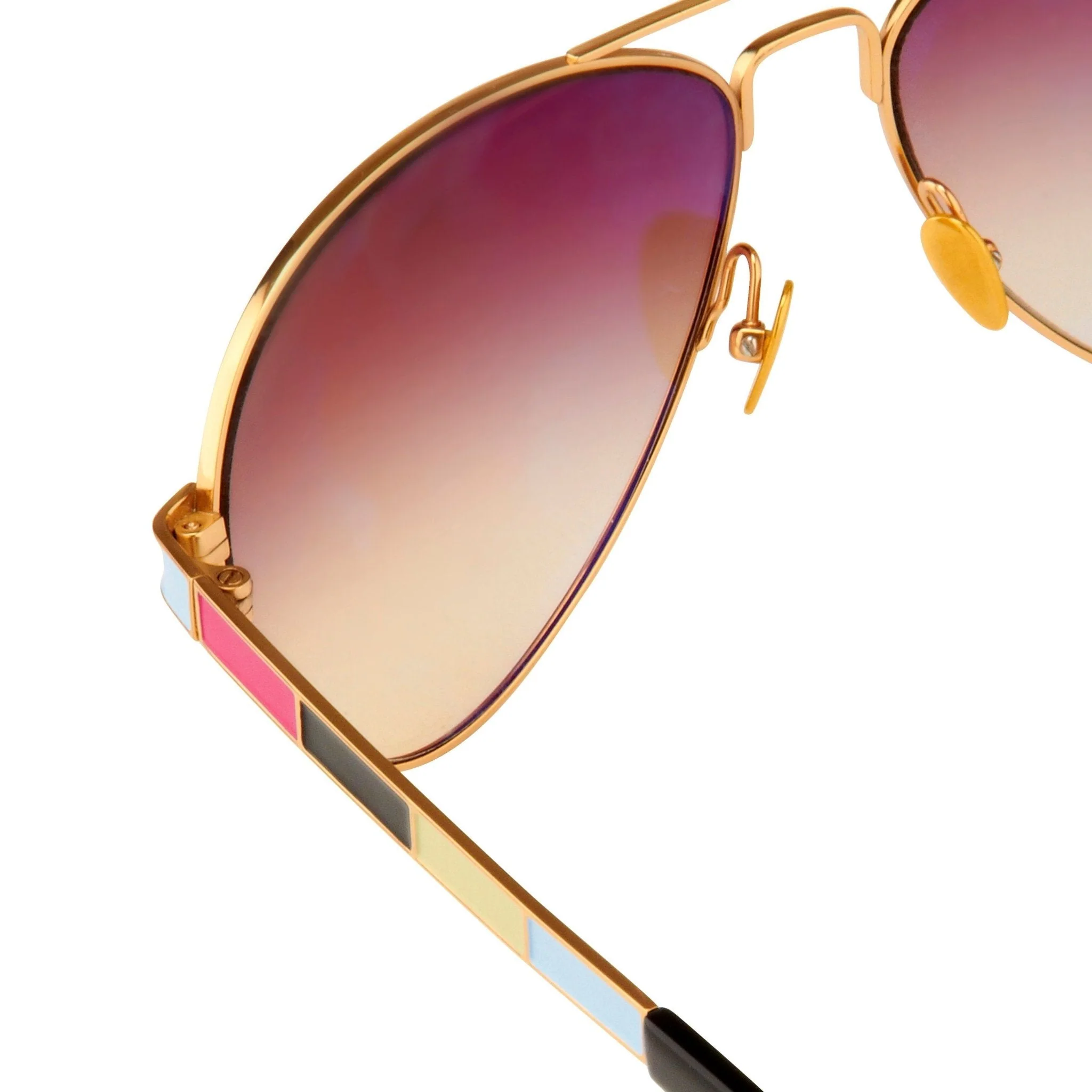 Oscar De La Renta Sunglasses Gold and Brown - Image 2