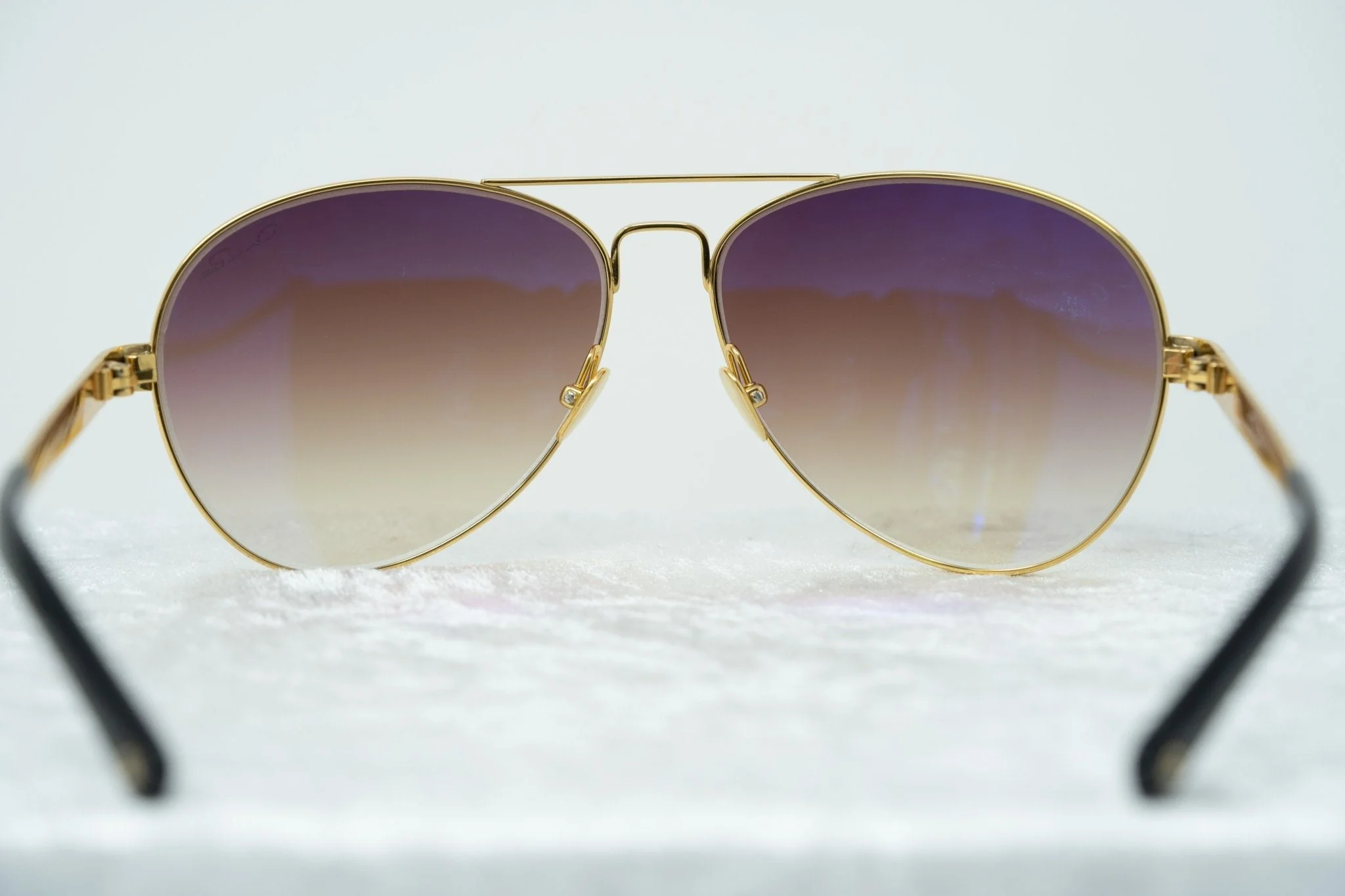 Oscar De La Renta Sunglasses Gold and Brown - Image 6