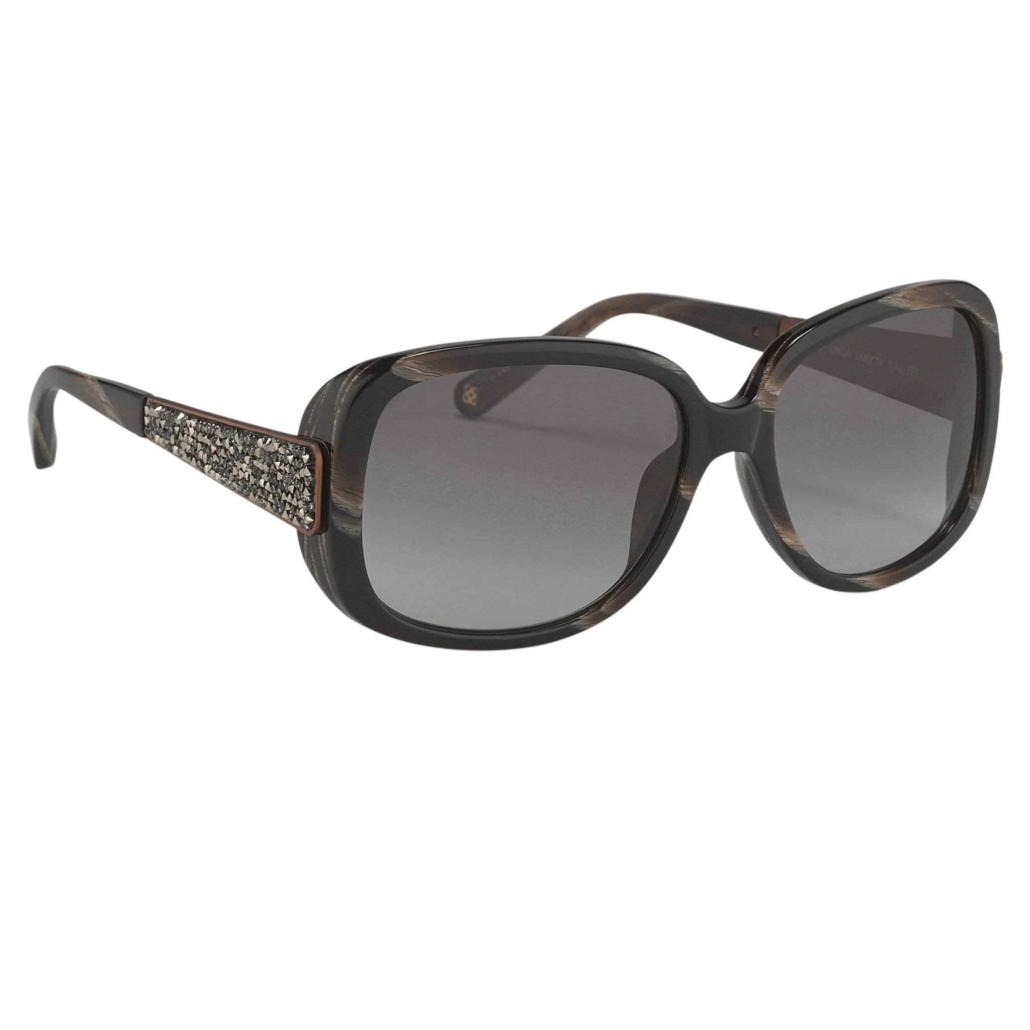 Oscar De La Renta Sunglasses Oversized Horn and Grey - Image 2