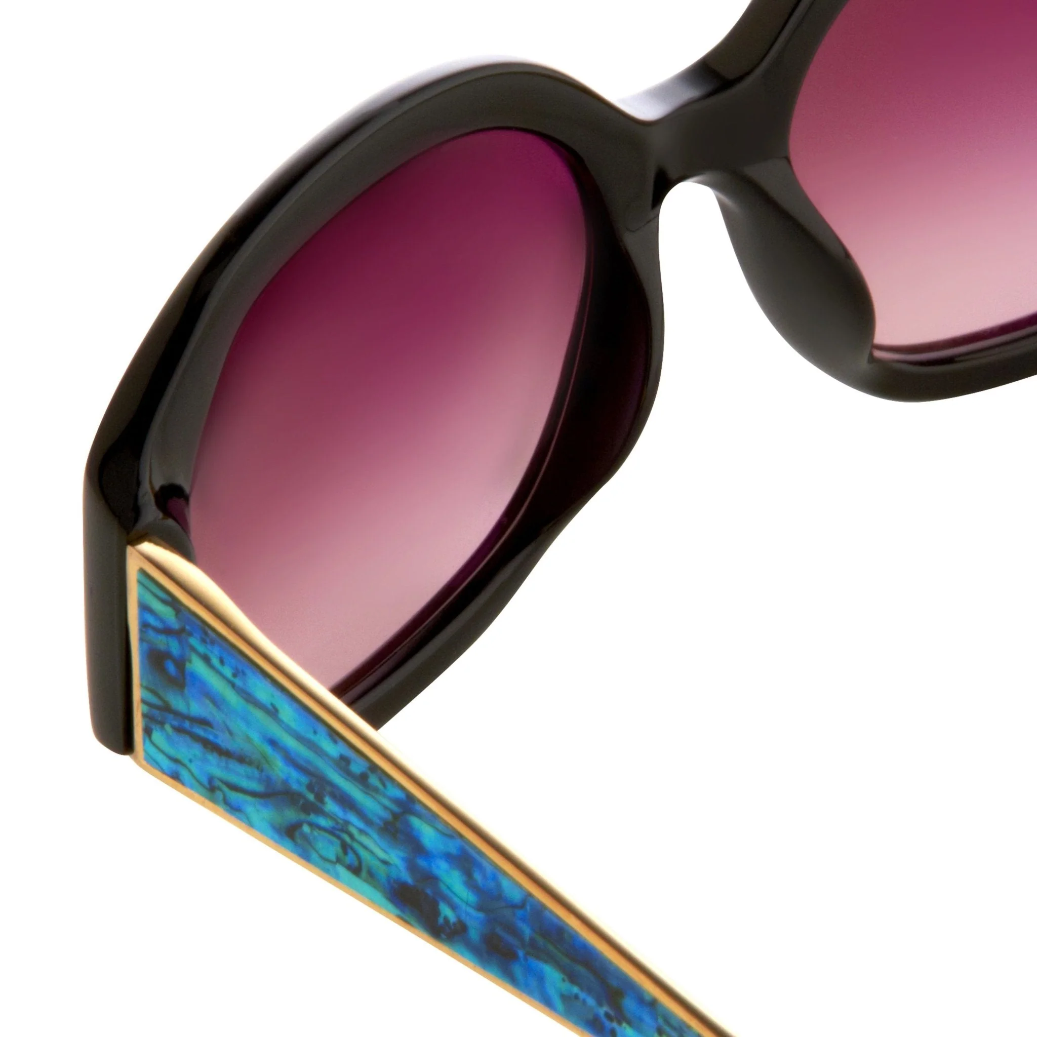 Oscar De La Renta Sunglasses Jackie O Black and Pink - Image 2
