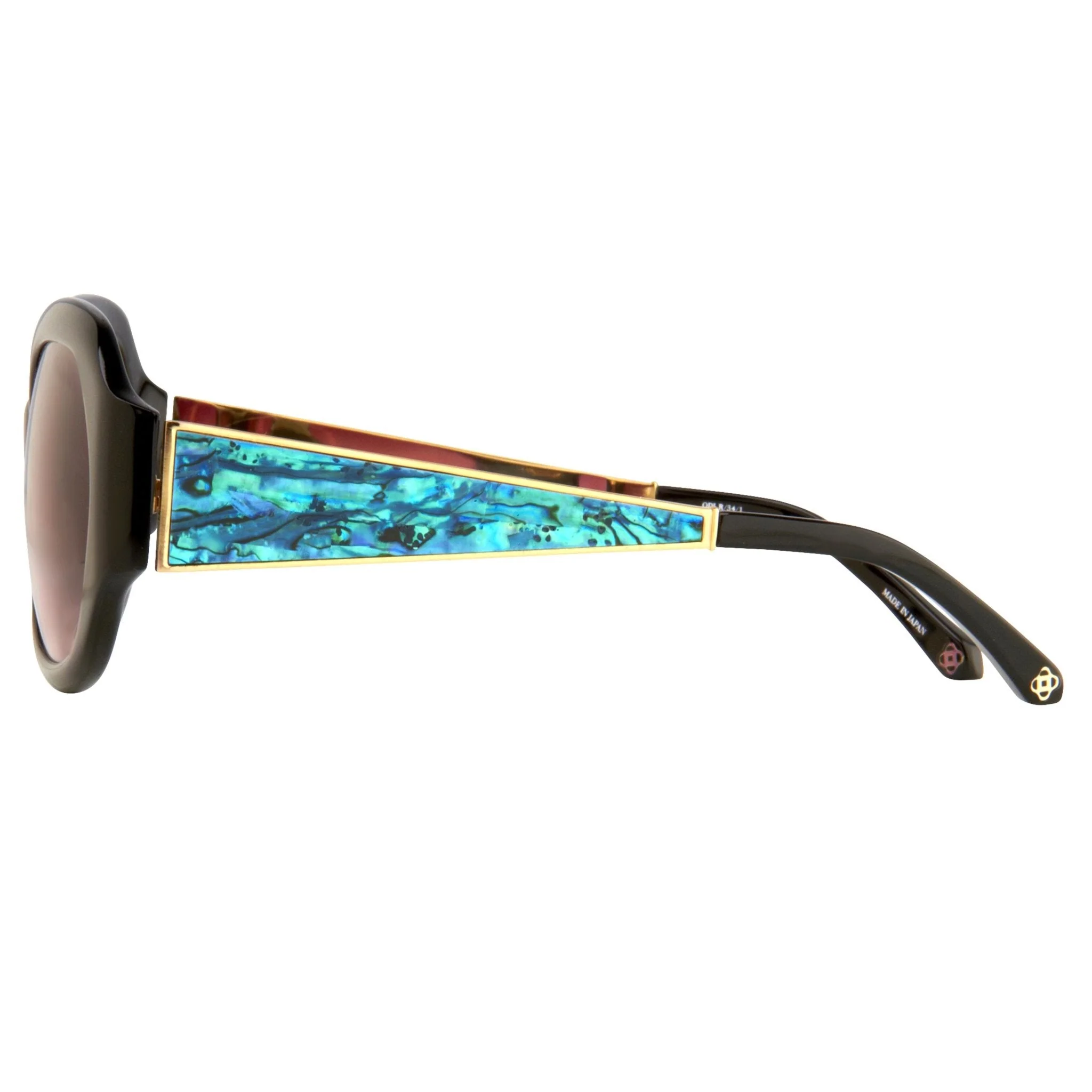 Oscar De La Renta Sunglasses Jackie O Black and Pink - Image 4