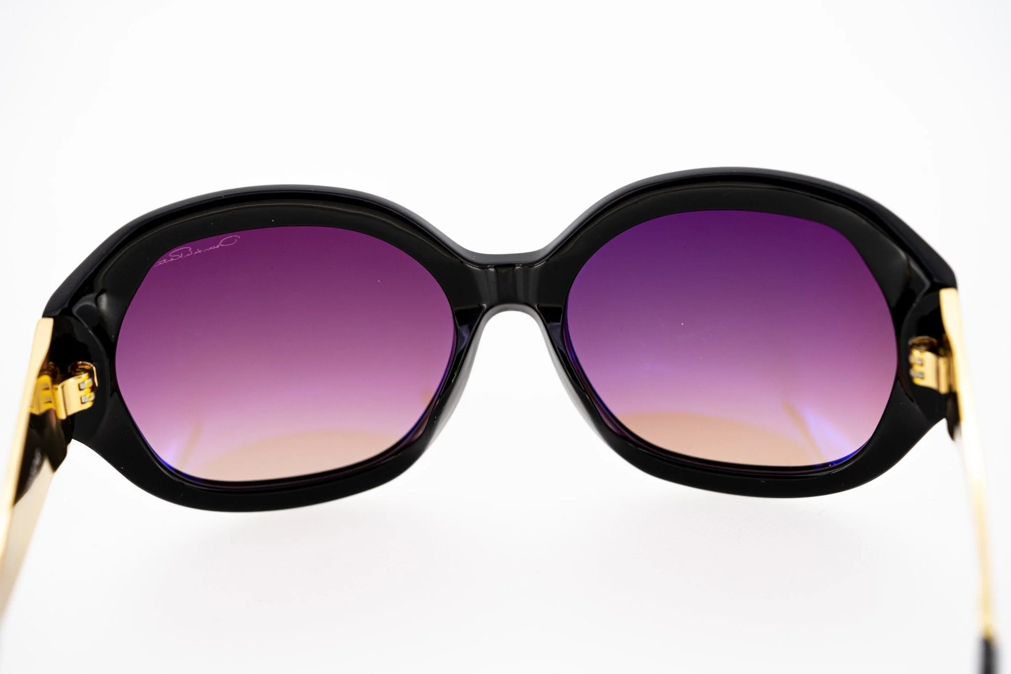 Oscar De La Renta Sunglasses Jackie O Black and Pink - Image 6