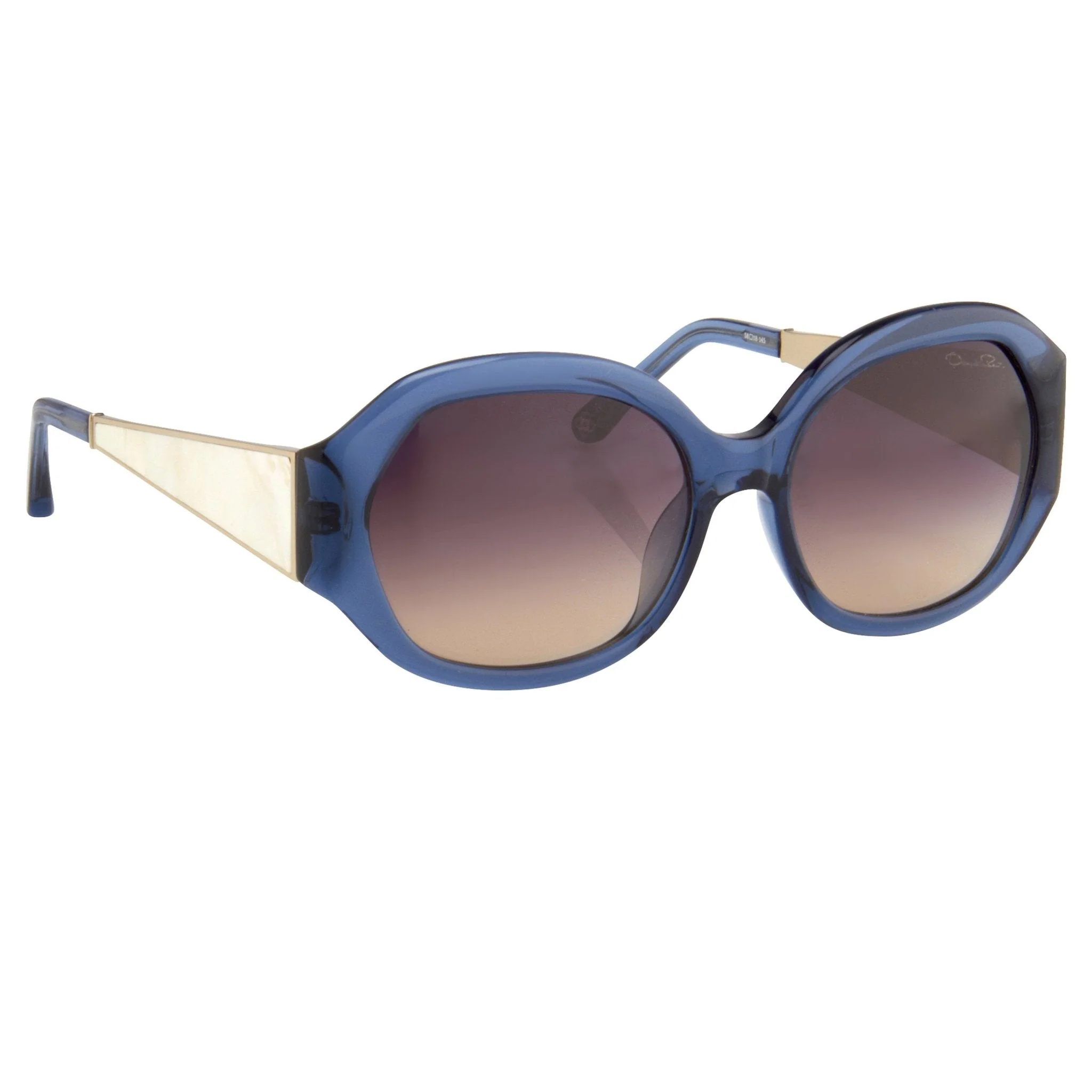 Oscar De La Renta Sunglasses Jackie O Blue and Grey - Image 3