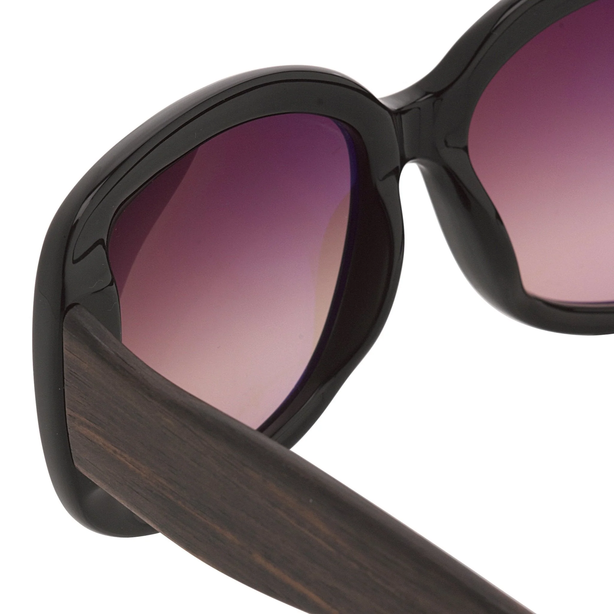 Oscar De La Renta Ladies Sunglasses Oversized Black and Burgundy - Image 2
