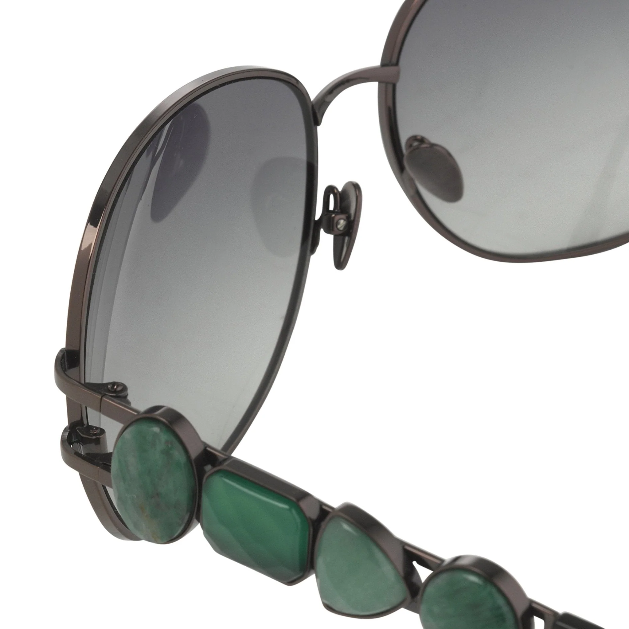 Oscar De La Renta Sunglasses Oval Bronze and Green - Image 2