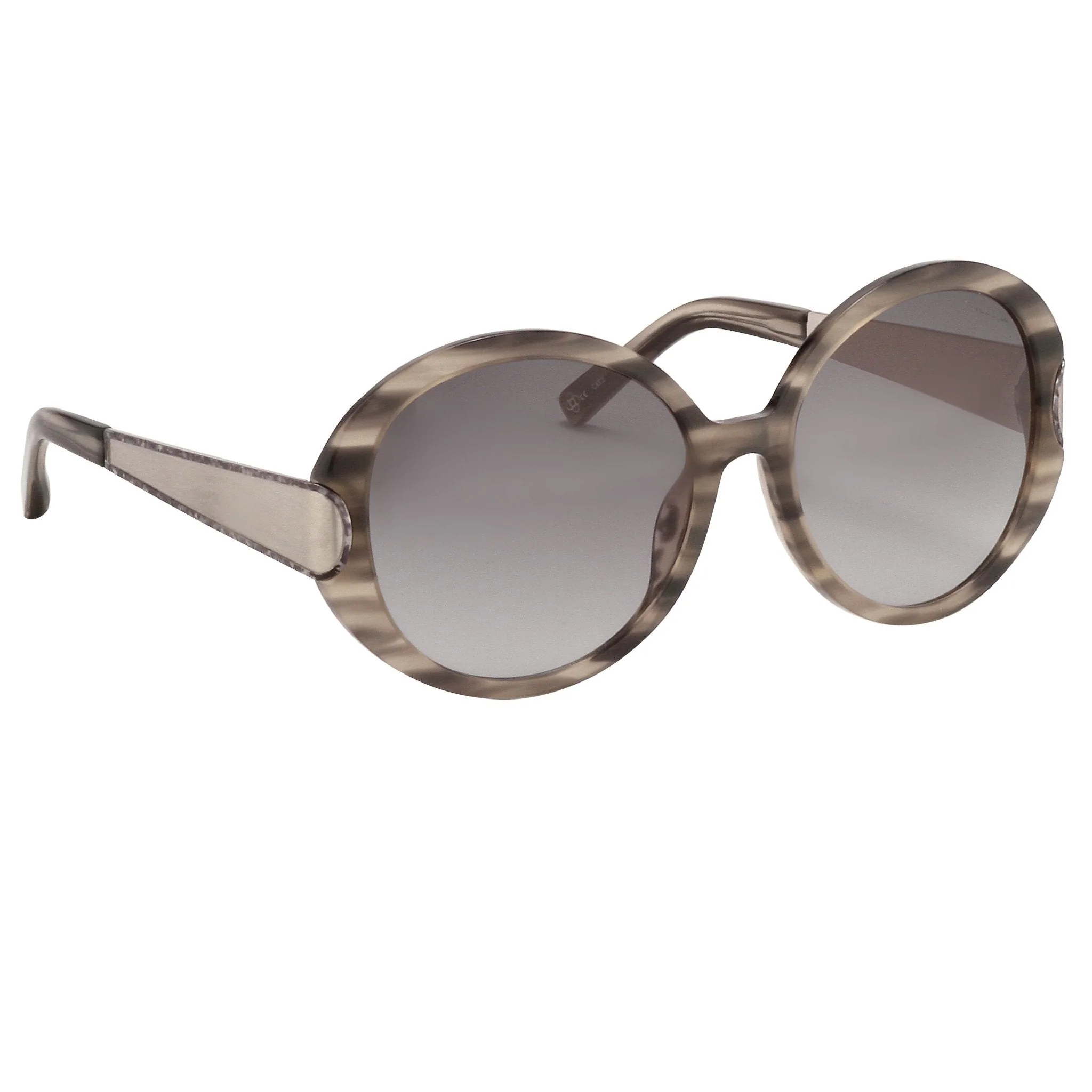 Oscar De La Renta Sunglasses Oversized Inky Horn and Grey - Image 3