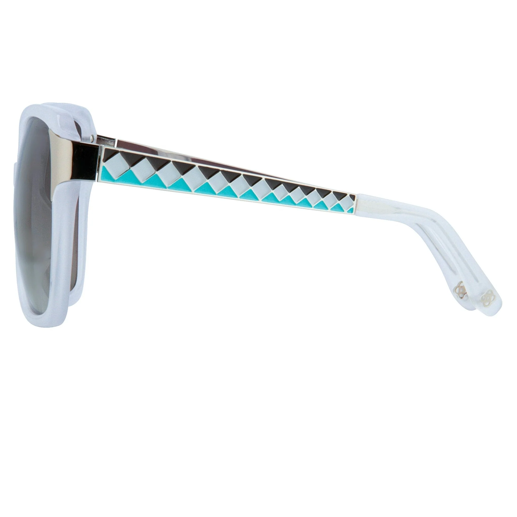 Oscar De La Renta Ladies Sunglasses Oversized Ivory and Grey - Image 4