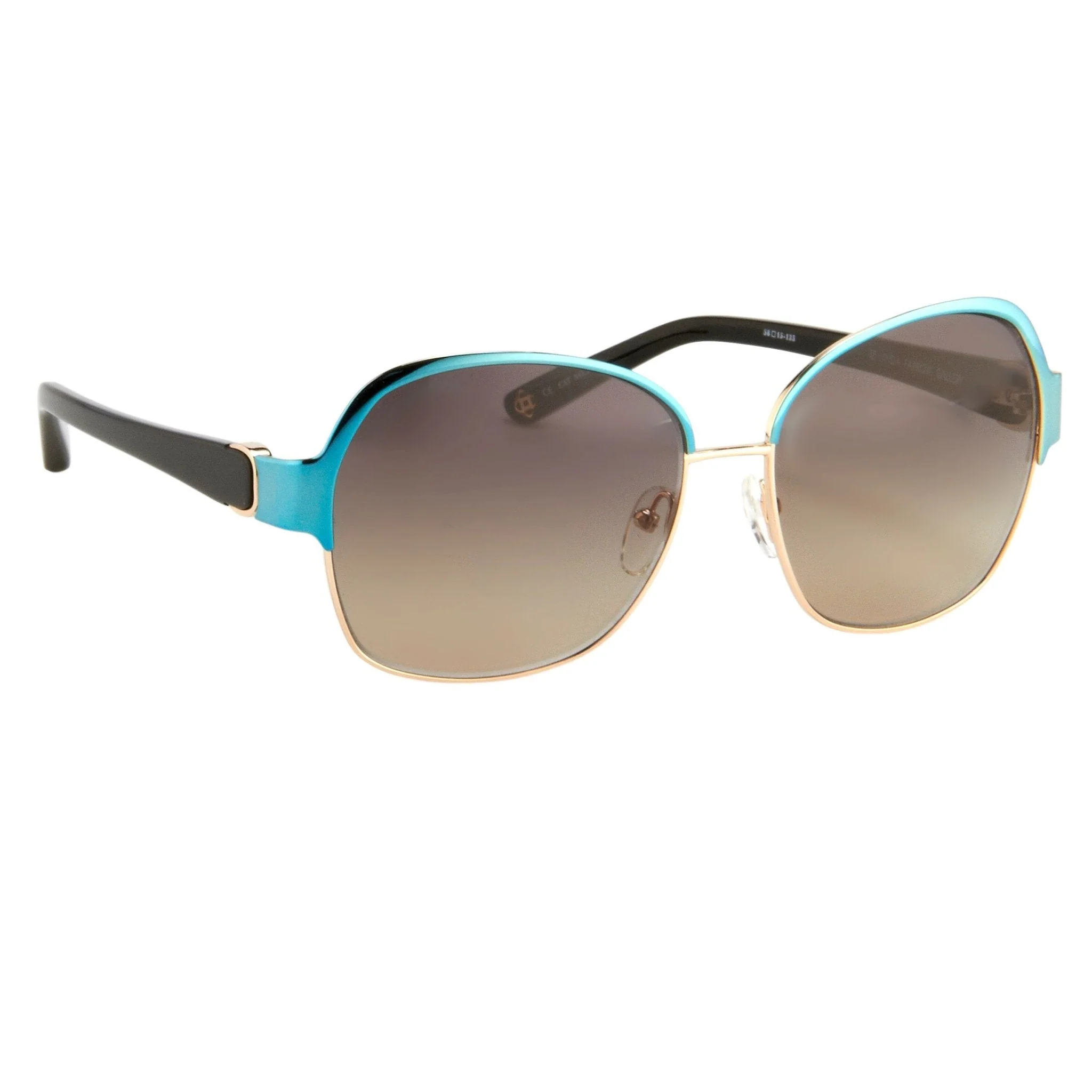 Oscar De La Renta Sunglasses Oversized Aquamarine Enamel and Grey - Image 3
