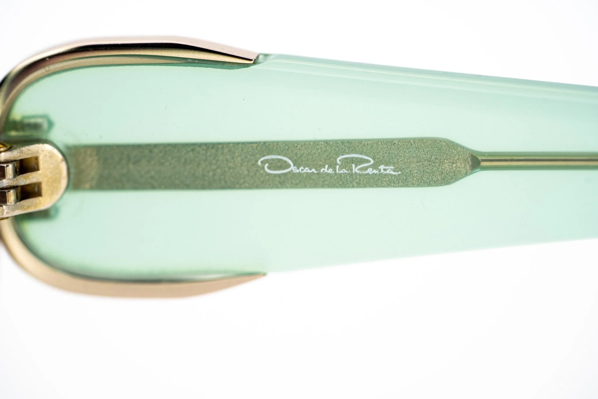 Oscar De La Renta Sunglasses Oversized Mint and Grey - Image 10