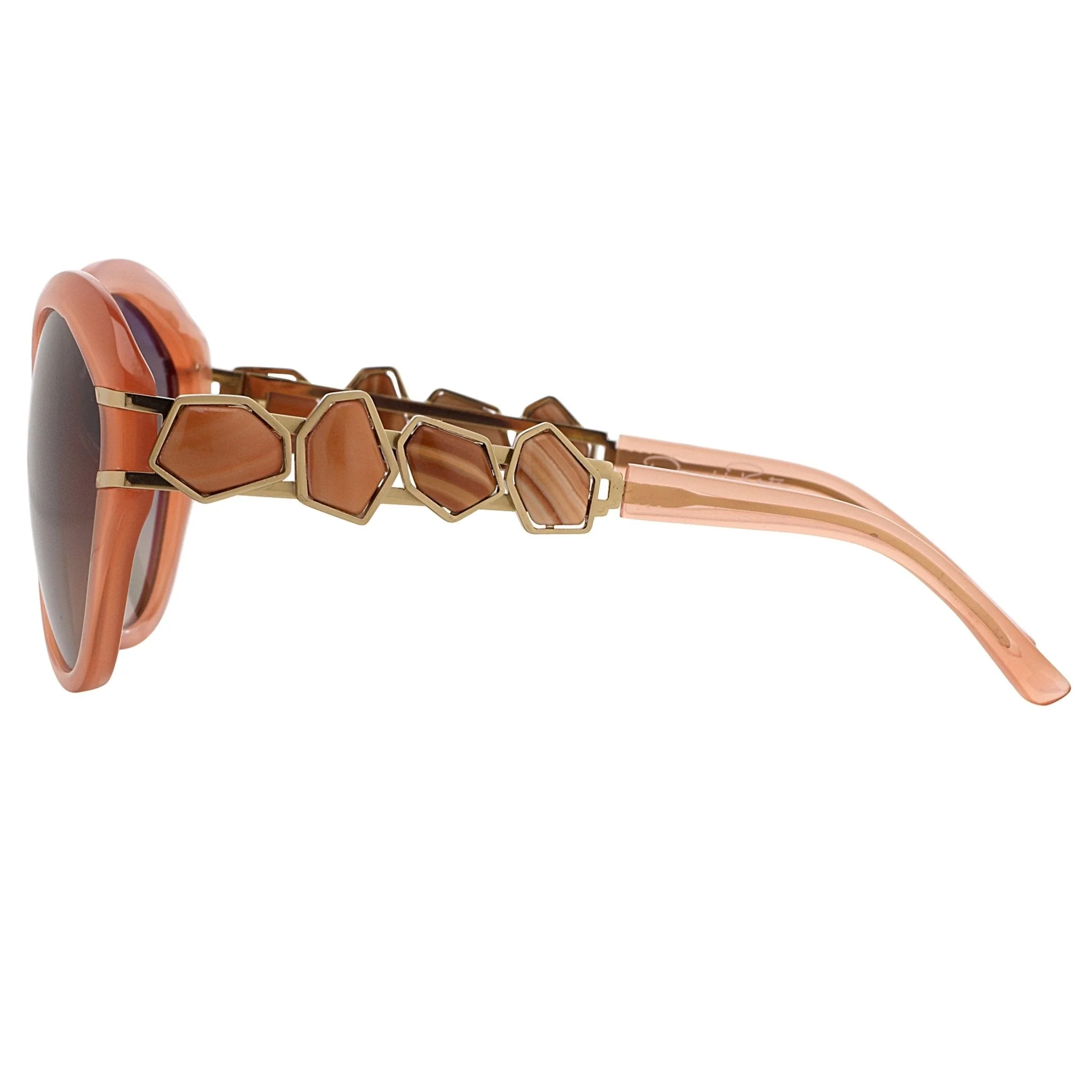 Oscar De La Renta Sunglasses Oversized Orange - Image 4
