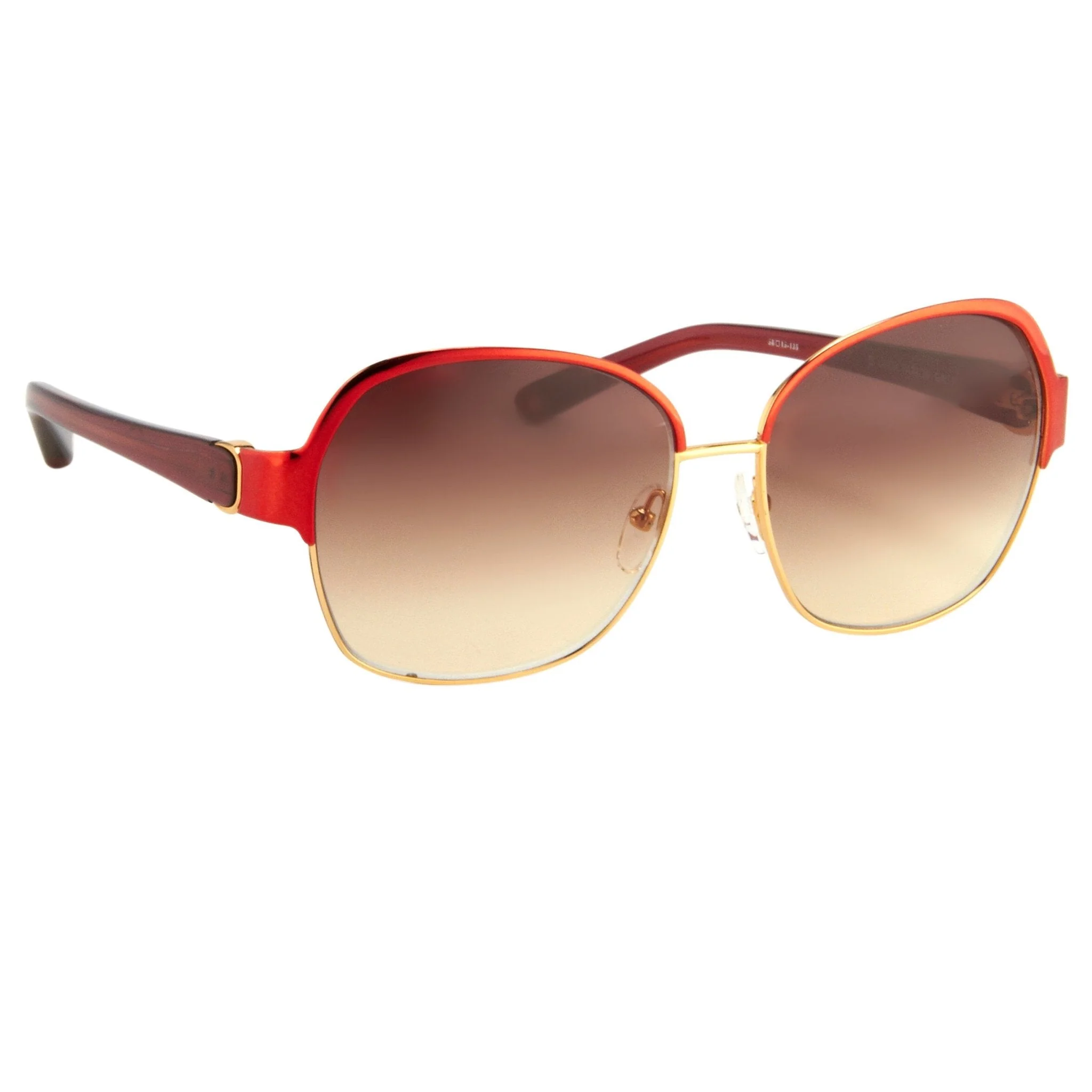 Oscar De La Renta Sunglasses Oversized Russian Gold Red and Grey - Image 2